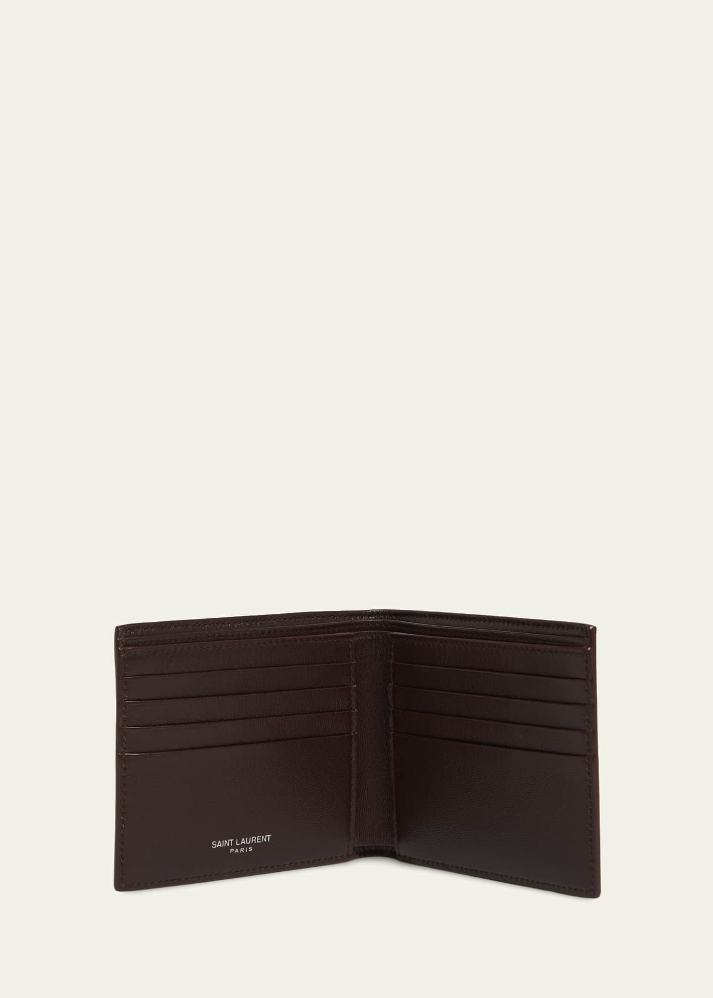 Saint Laurent Men's Tiny Cassandre Bi-Fold Wallet - Bergdorf Goodman