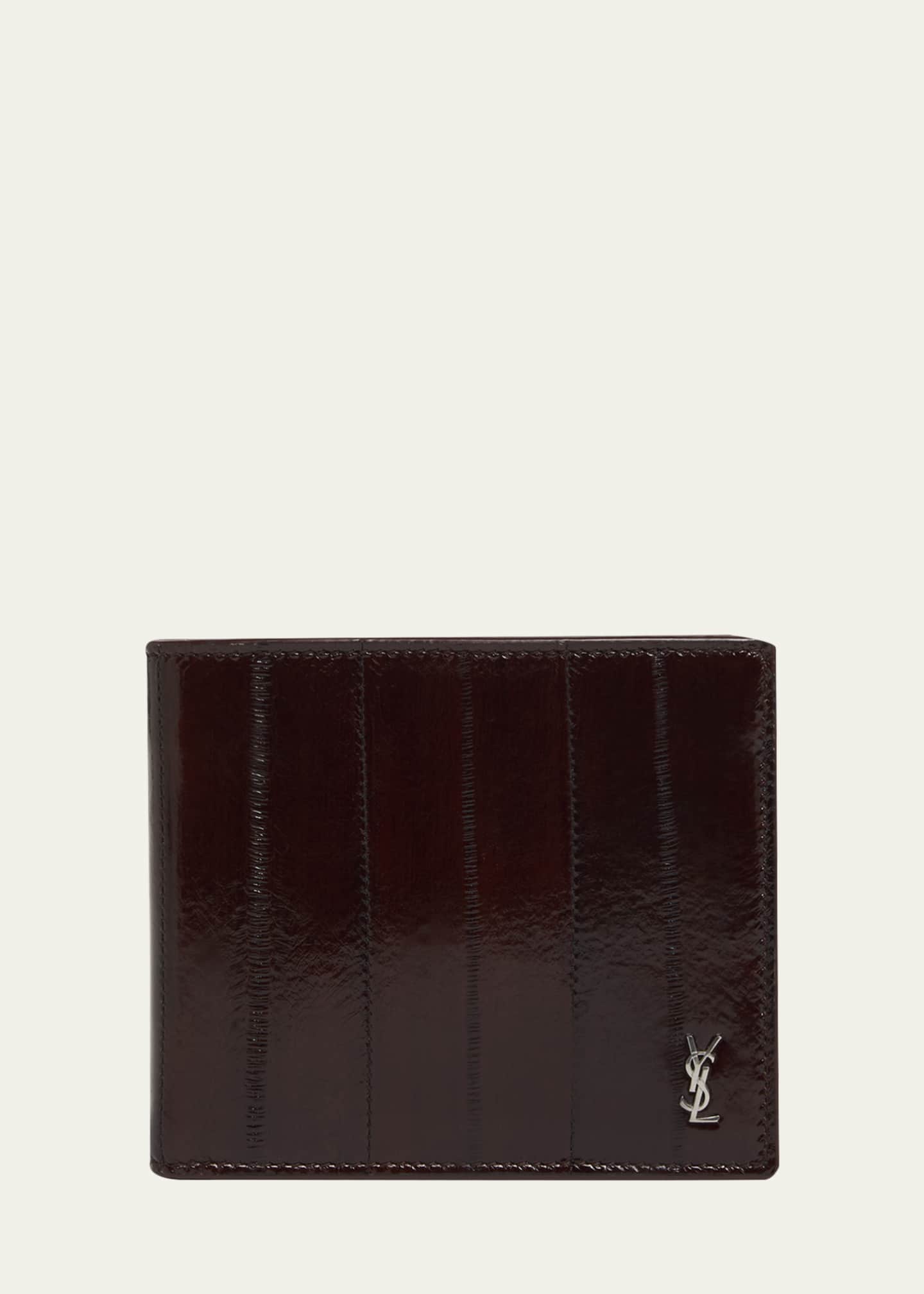 Saint Laurent Men's Tiny Cassandre Bi-Fold Wallet - Bergdorf Goodman