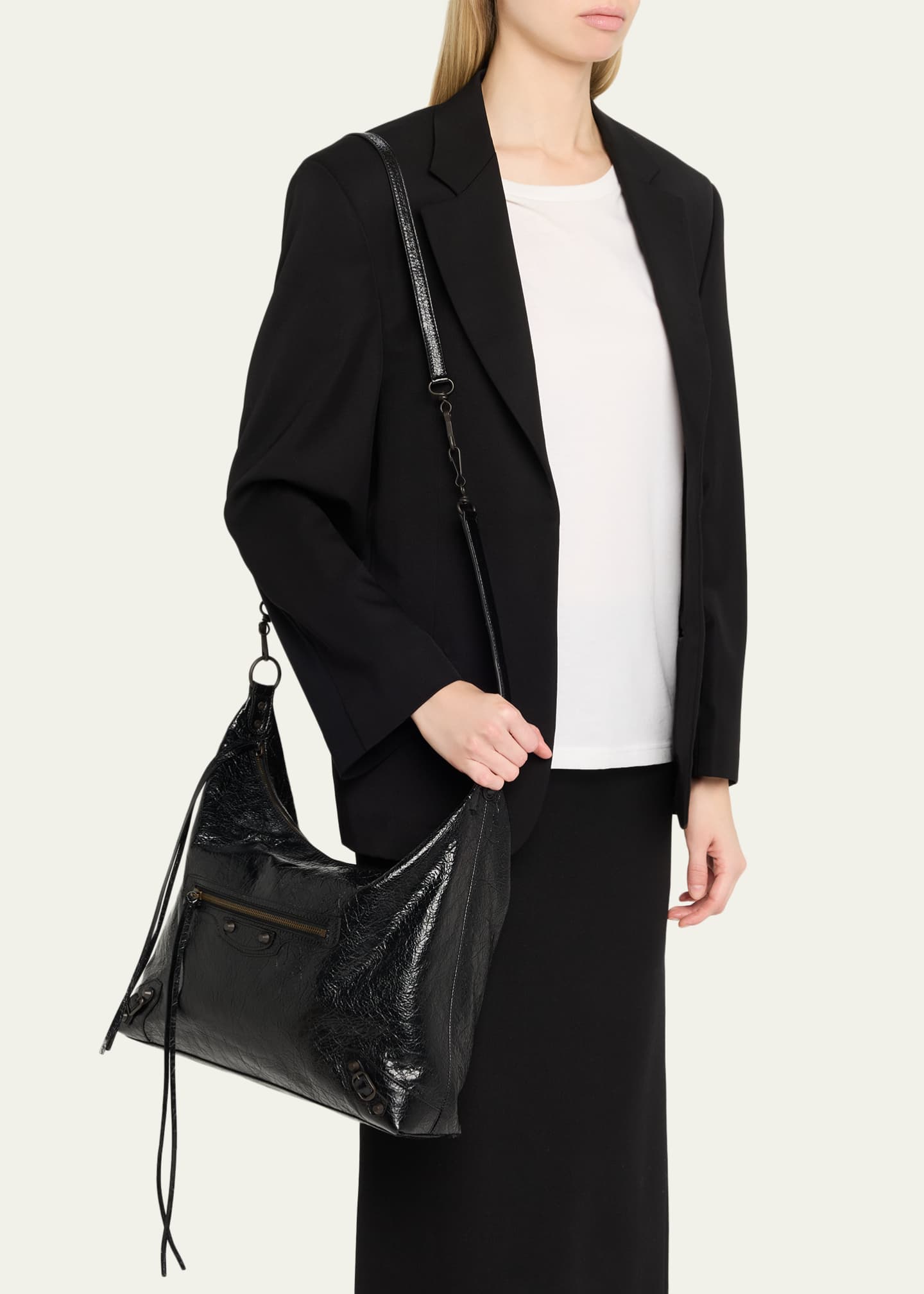 Balenciaga Le City Medium Leather Hobo Bag - Bergdorf Goodman
