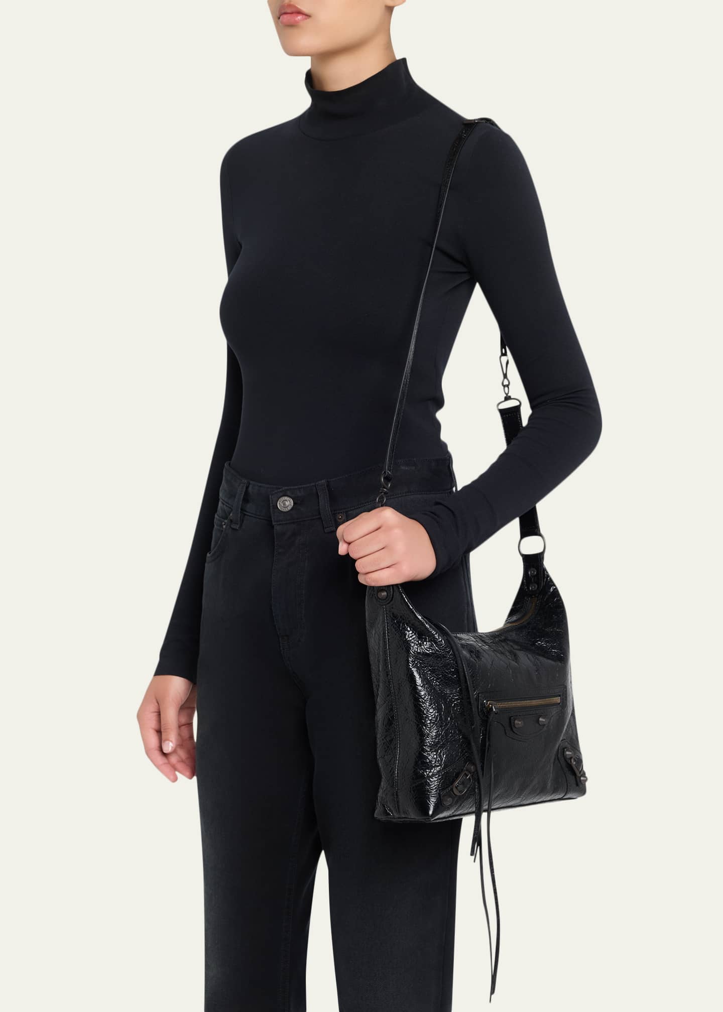 Balenciaga Le City Small Leather Hobo Bag - Bergdorf Goodman