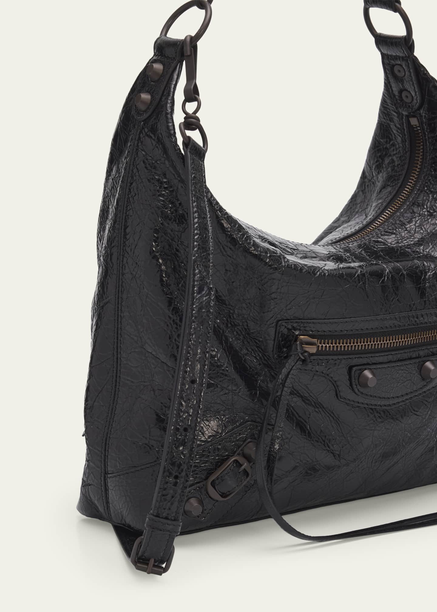 Balenciaga Le City Small Leather Hobo Bag - Bergdorf Goodman