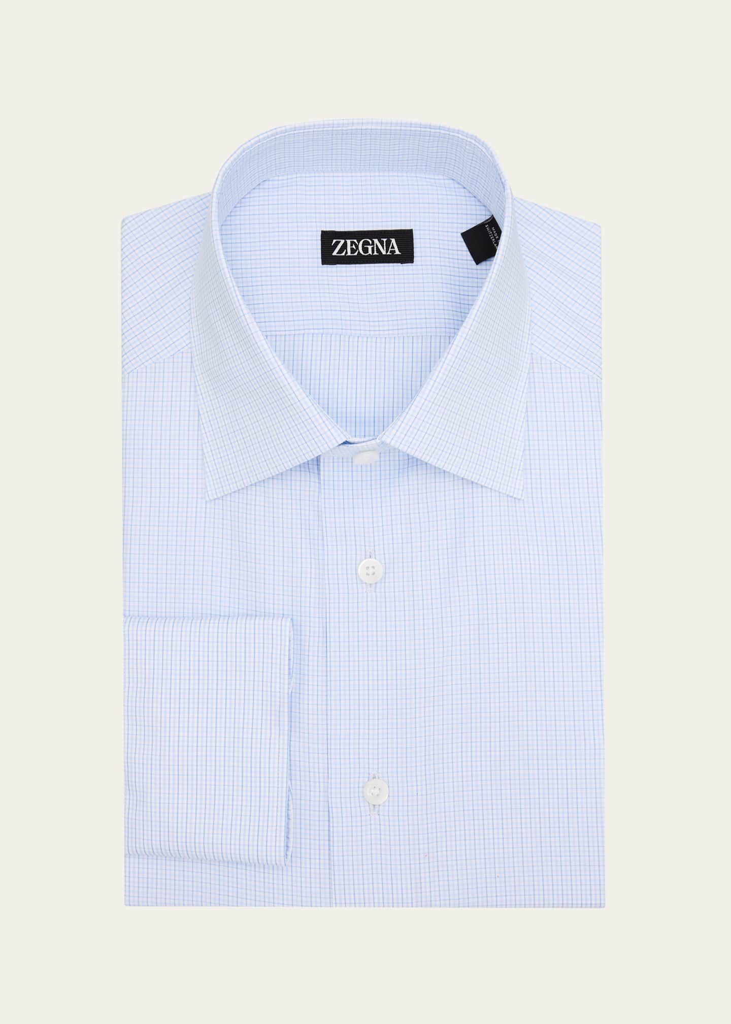 blue grid dress shirt Oskar Easy Care Dress Shirt for Tall Men in Bright Blue Grid S / Tall / Bright Blue Grid