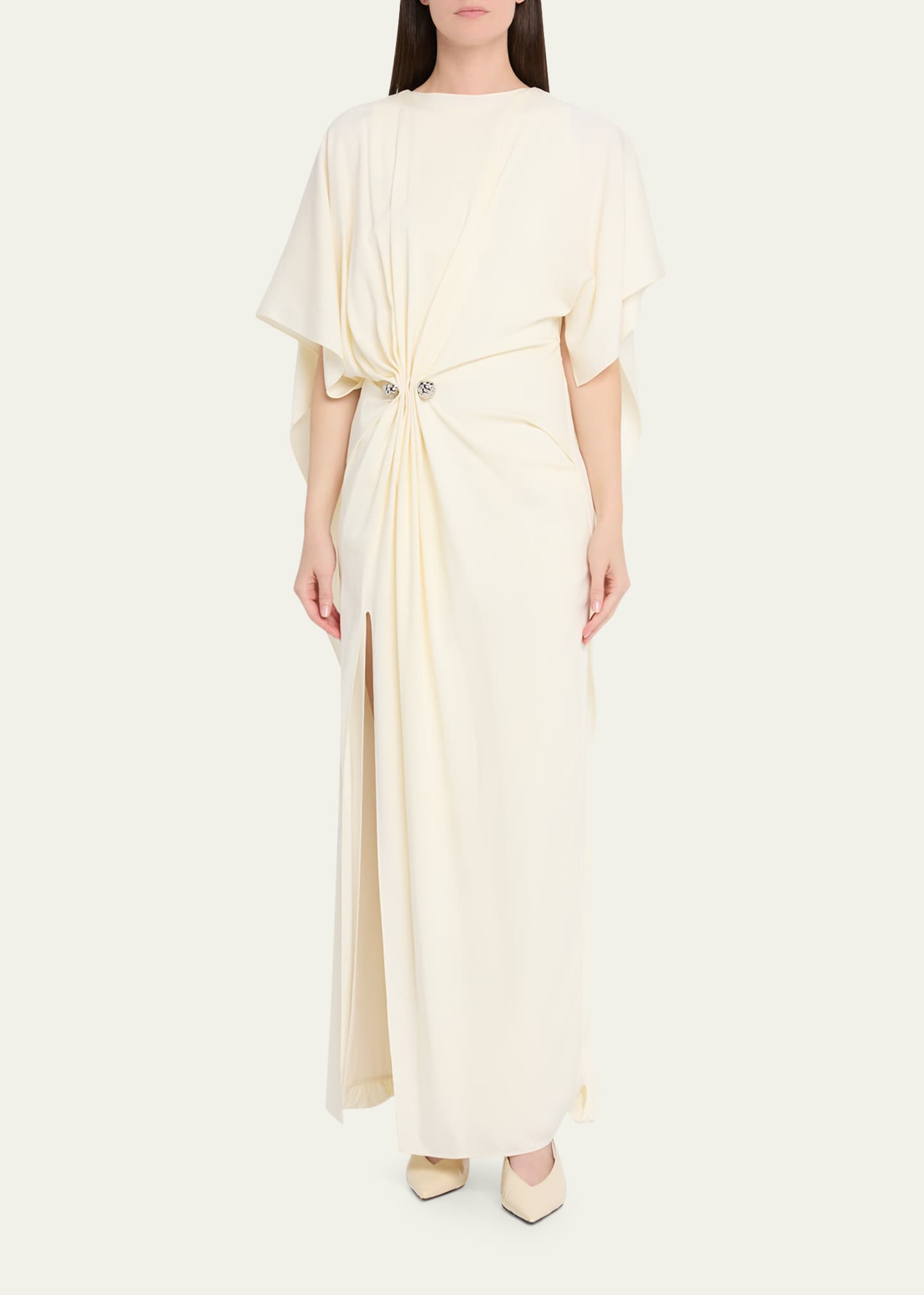 brandon maxwell maxi dress Brandon Maxwell The Lucia Crepe Maxi Dress