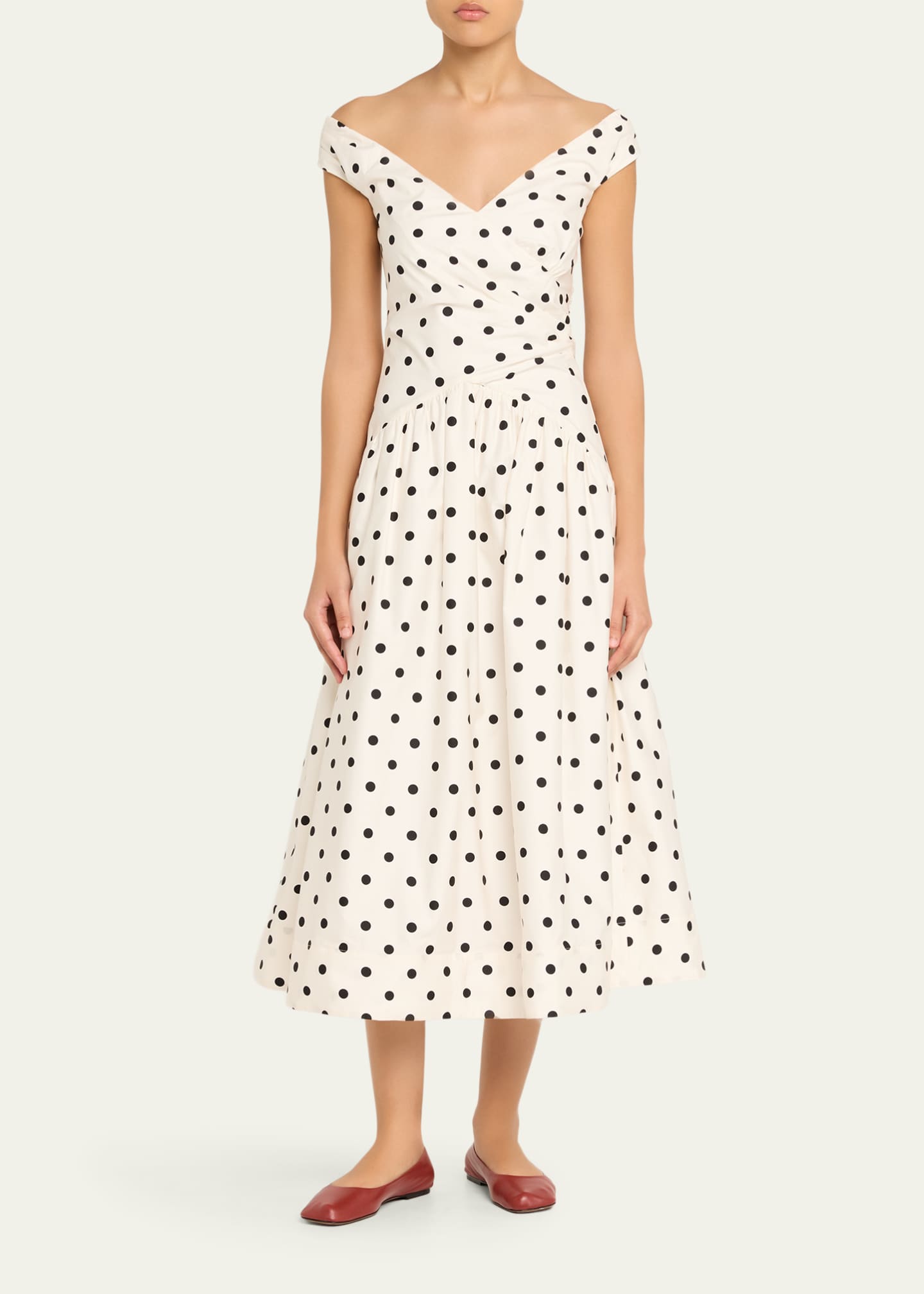 white christmas dresses Self Portrait 'Pink Cotton Draped Knit Midi' Dress