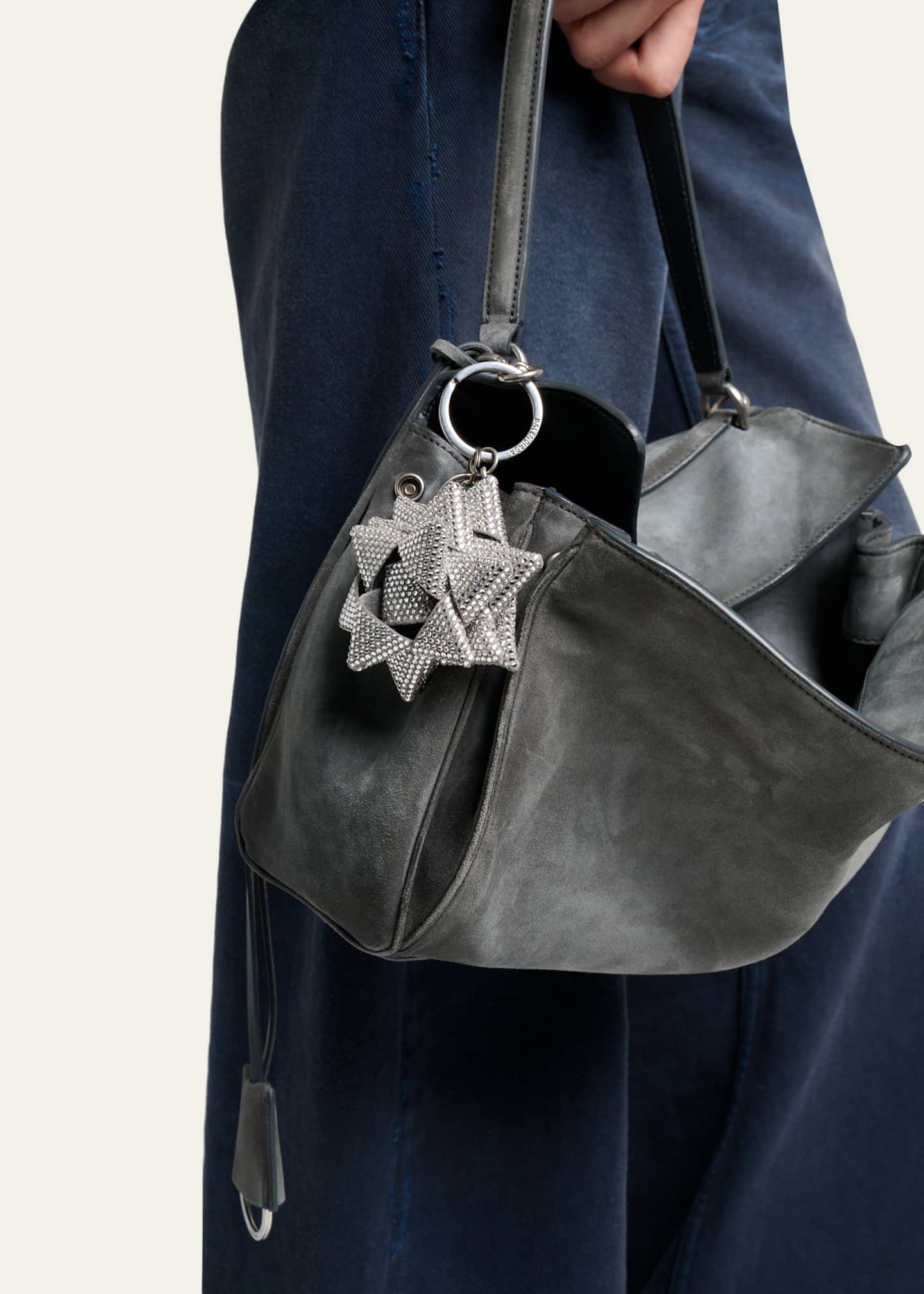 Balenciaga Crystal Gifting Bow Key Ring Bag Charm - Bergdorf Goodman