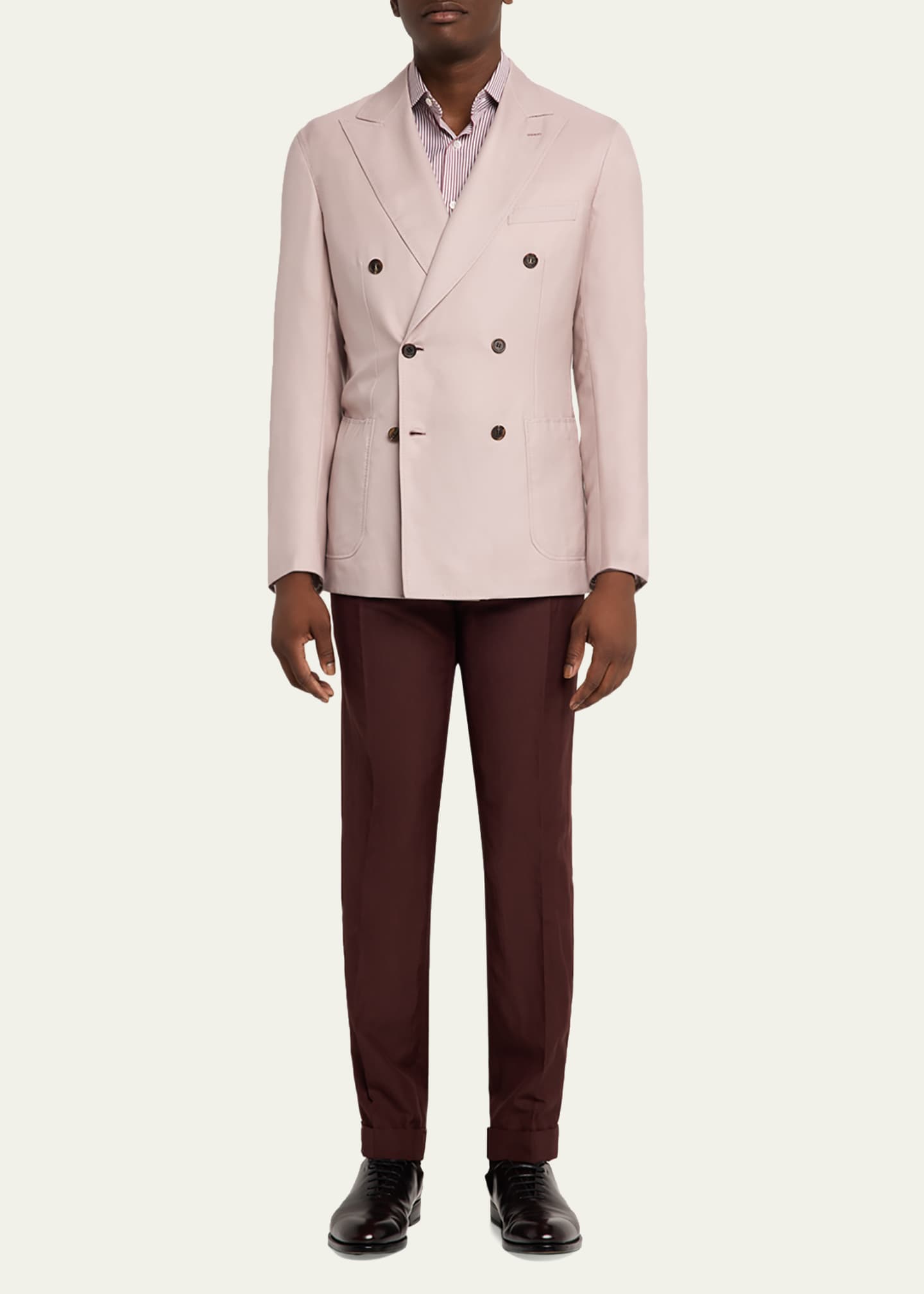 Brioni Men's Soffio Cashmere Double-Breasted Jacket - Bergdorf Goodman