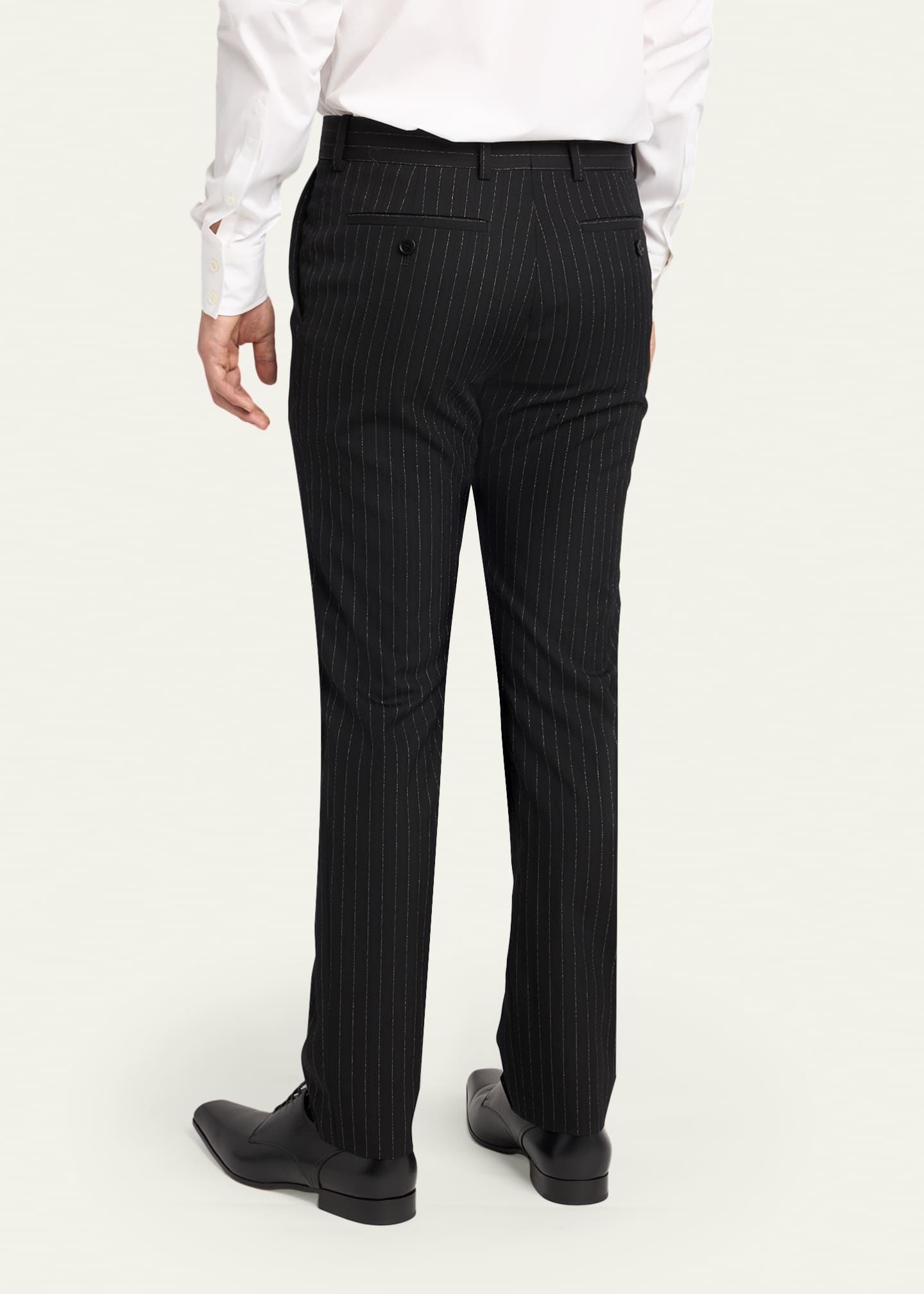 black wool cigarette trousers Max Mara | Woman - Stretch - Cigarette trousers with a cropped ankle cut McQueen Men's Pinstripe Wool Cigarette