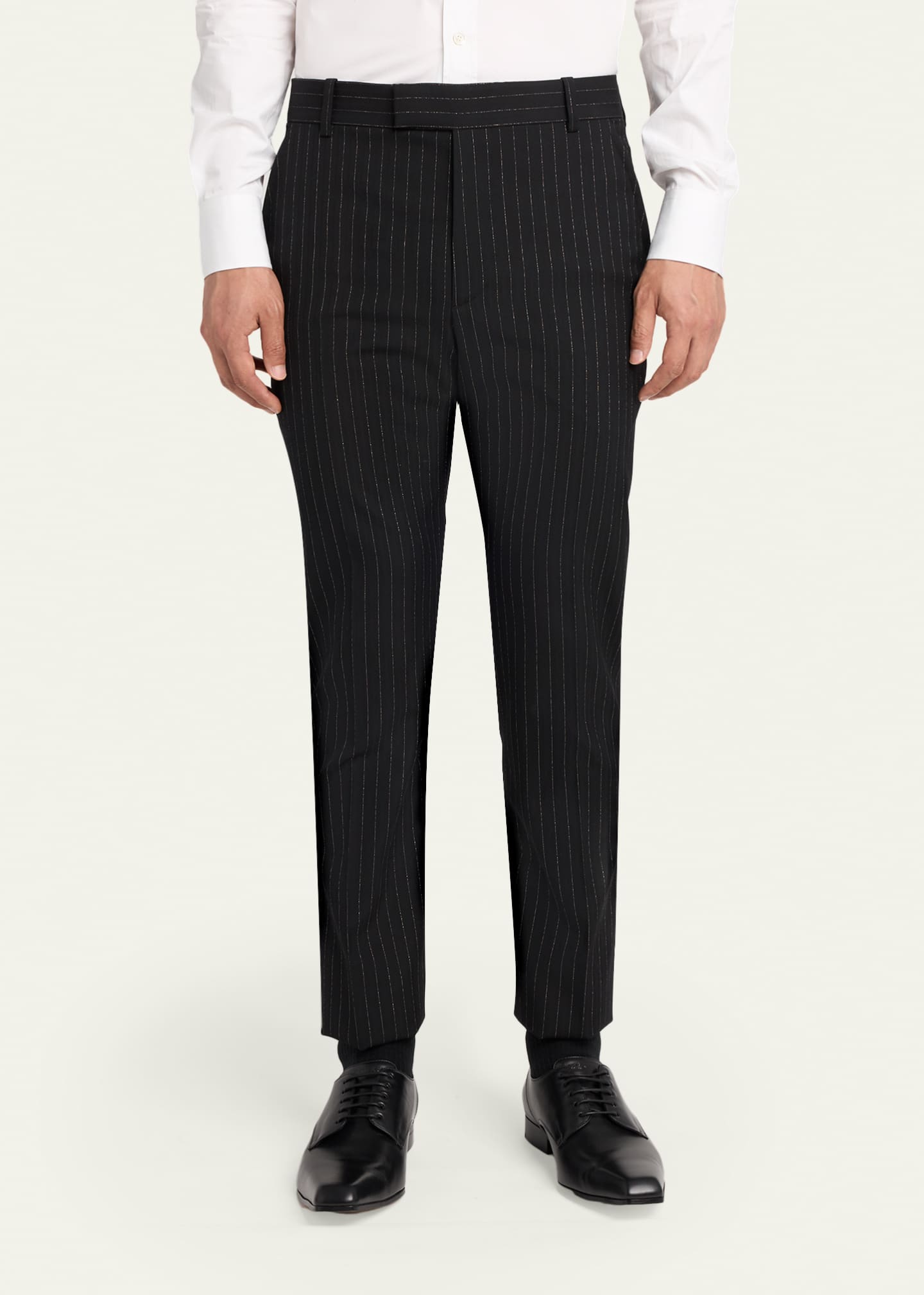 men's cigarette pants Iroinnid Relaxed Lace-Up Track Drawstring Trousers Solid Color Elastic Waist Pants or the quintessence of chic McQueen Men's Pinstripe Wool Cigarette
