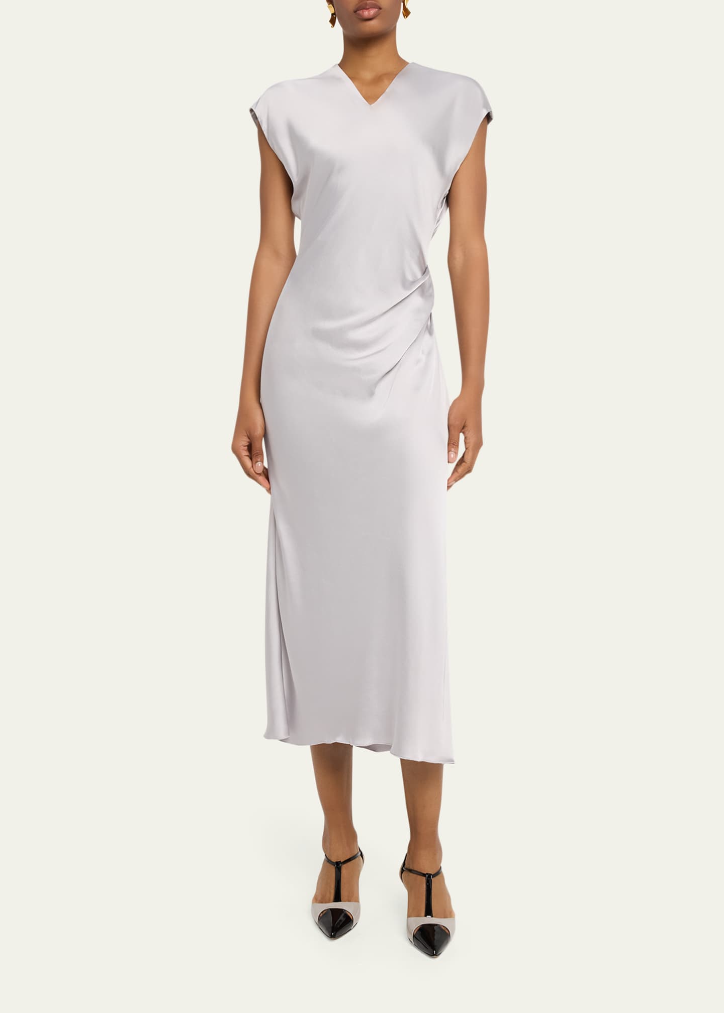white dresses for women long Kyla White Plus Size Wrap Dress XL