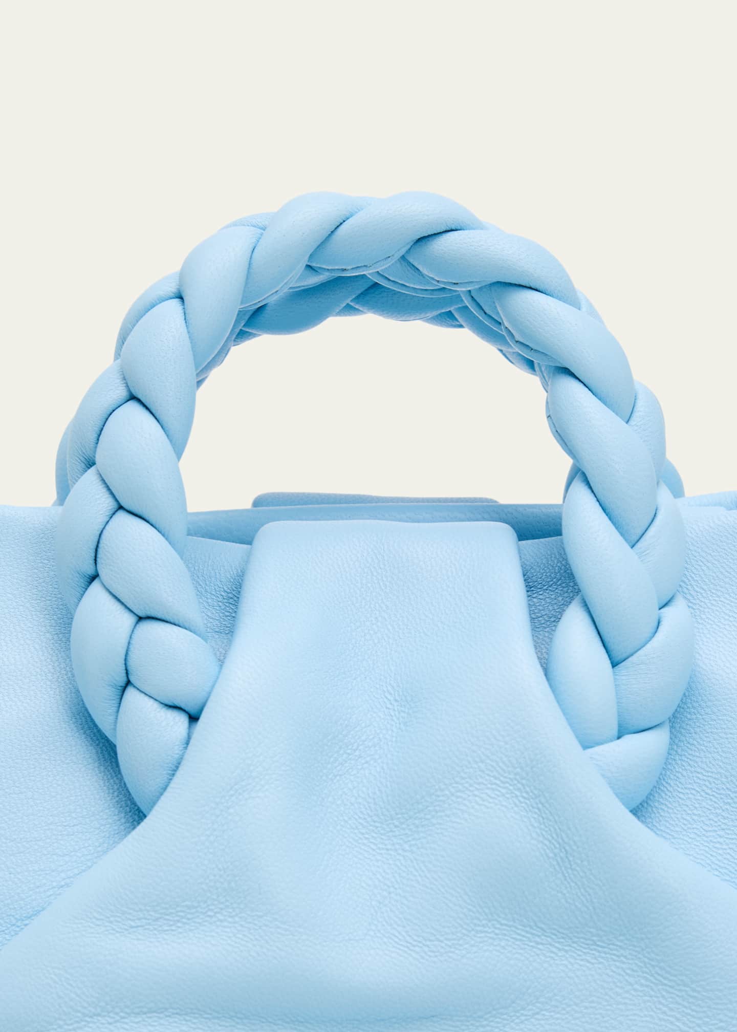 HEREU Bombon Ruched Leather Top-Handle Bag - Bergdorf Goodman