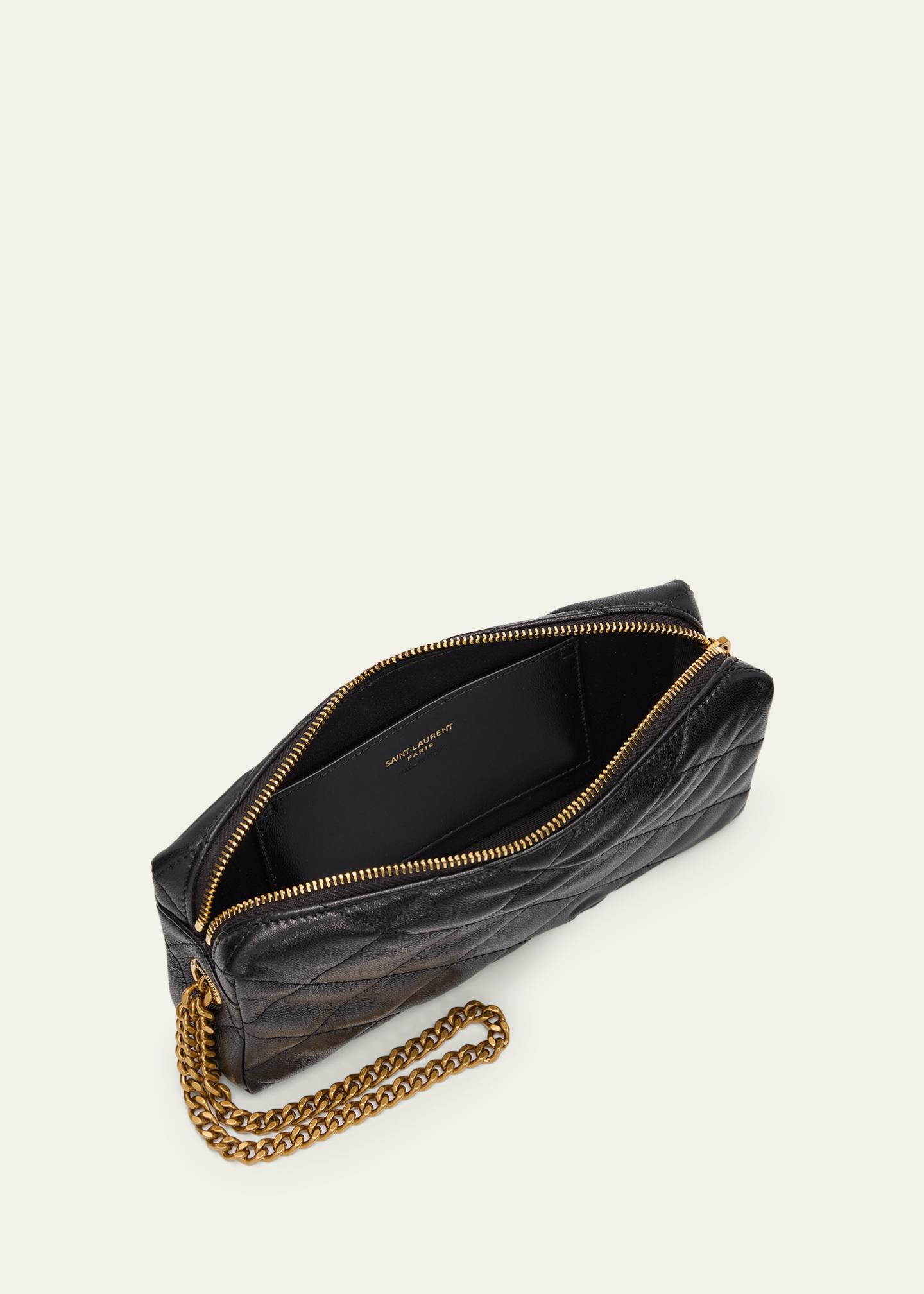 Saint Laurent Cassandre Quilted Leather Wristlet Clutch Bag