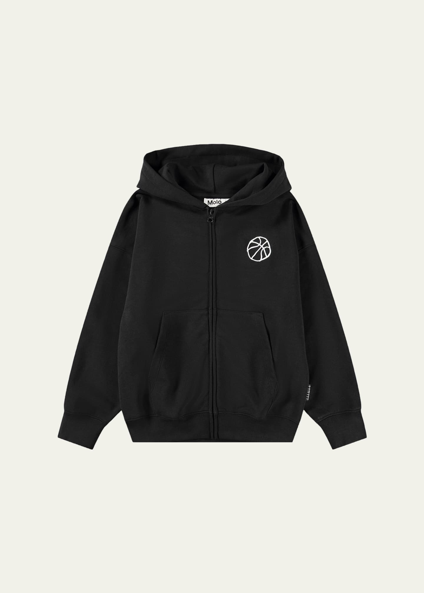 Molo Boy's Marley Embroidered Zip Hoodie, Size 2-7 - Bergdorf Goodman