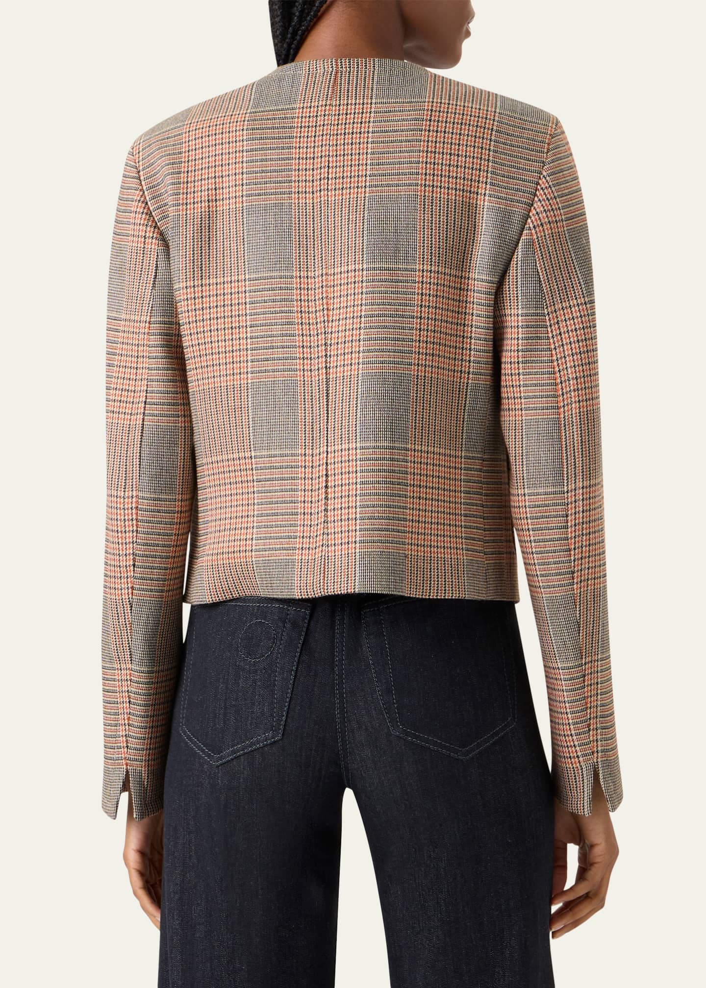 Akris punto Glen Plaid Wool Jacket - Bergdorf Goodman