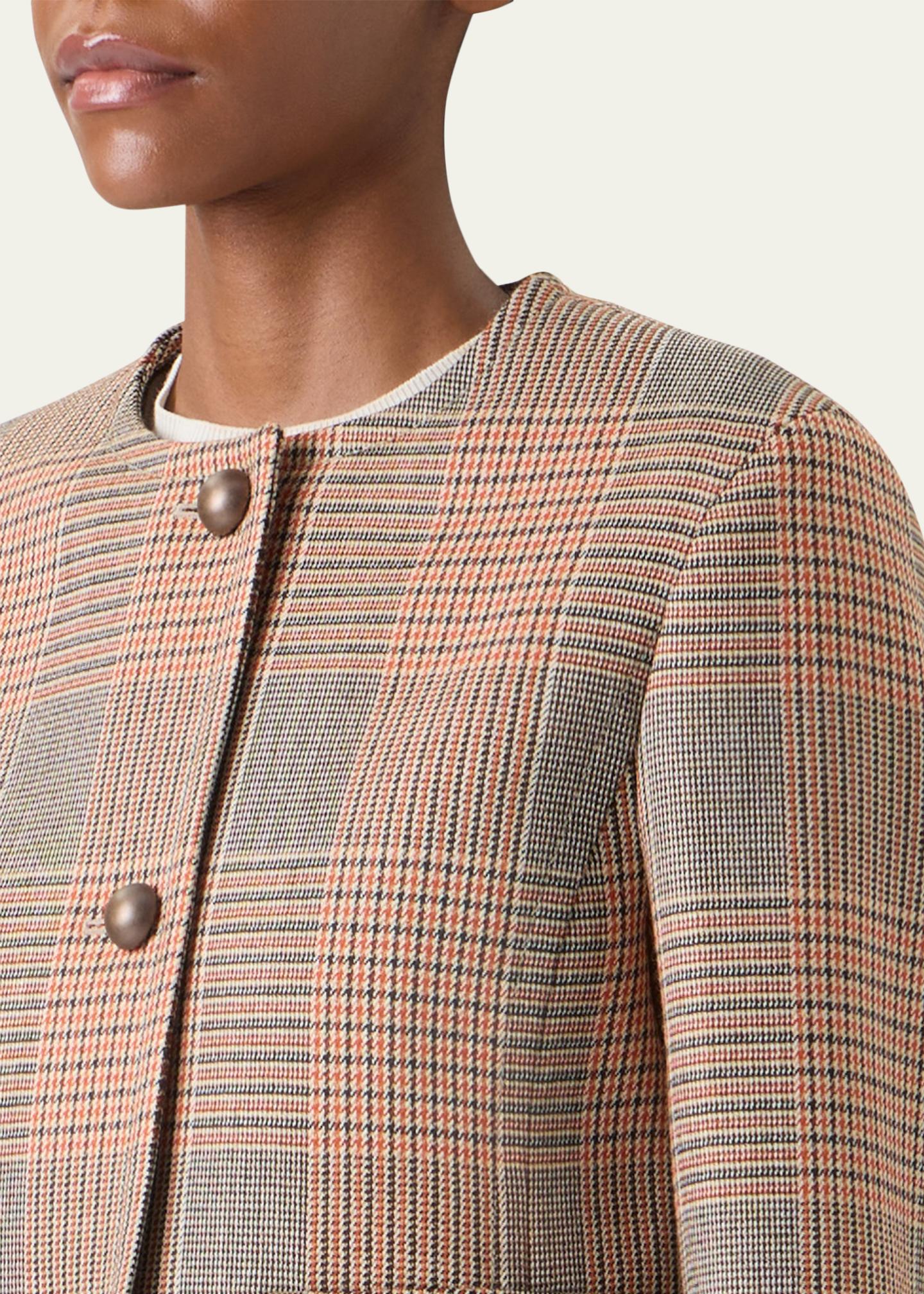 Akris punto Glen Plaid Wool Jacket - Bergdorf Goodman