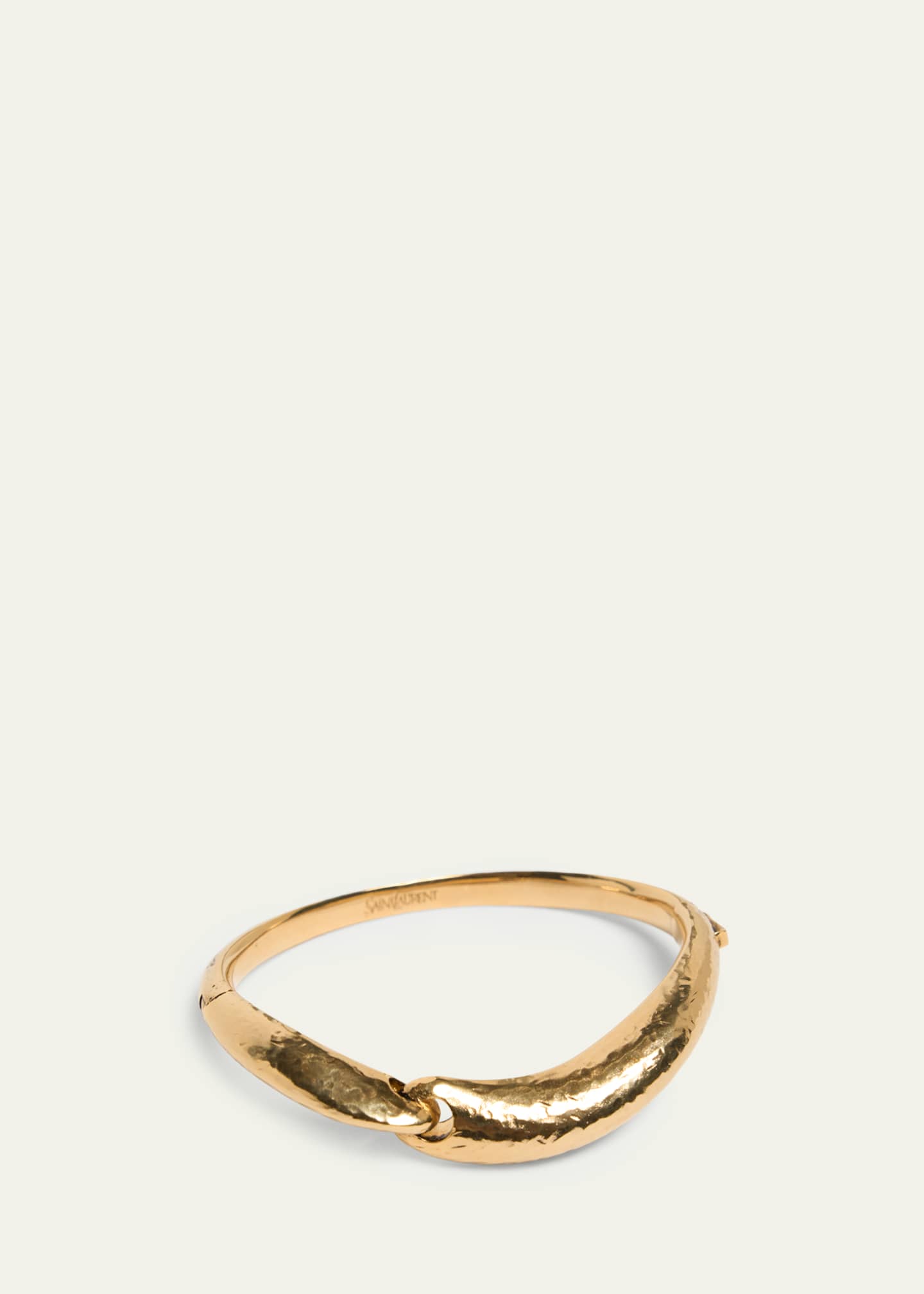 Saint Laurent Men's Hammered Brass Bangle Bracelet - Bergdorf Goodman