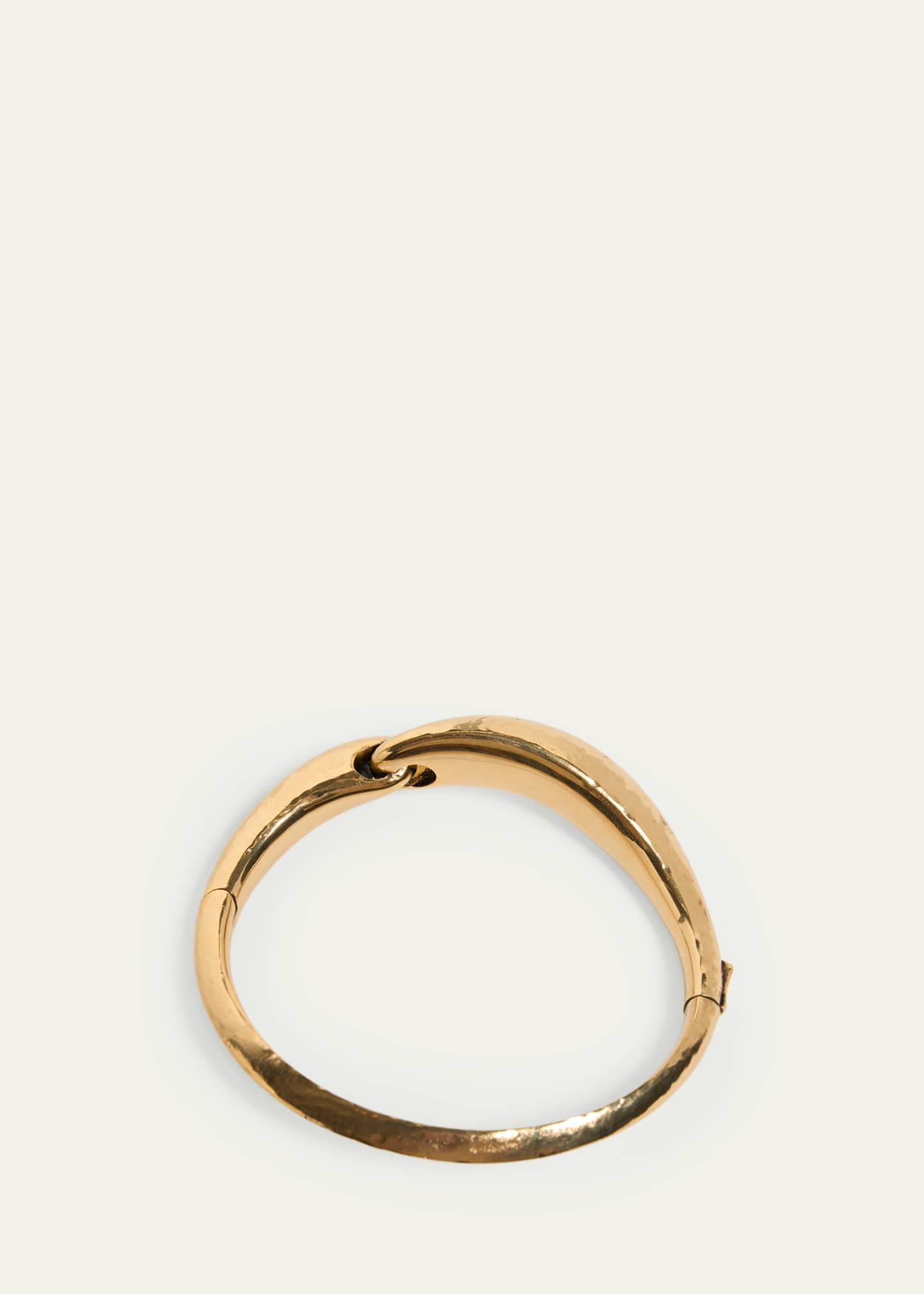 Saint Laurent Men's Hammered Brass Bangle Bracelet - Bergdorf Goodman