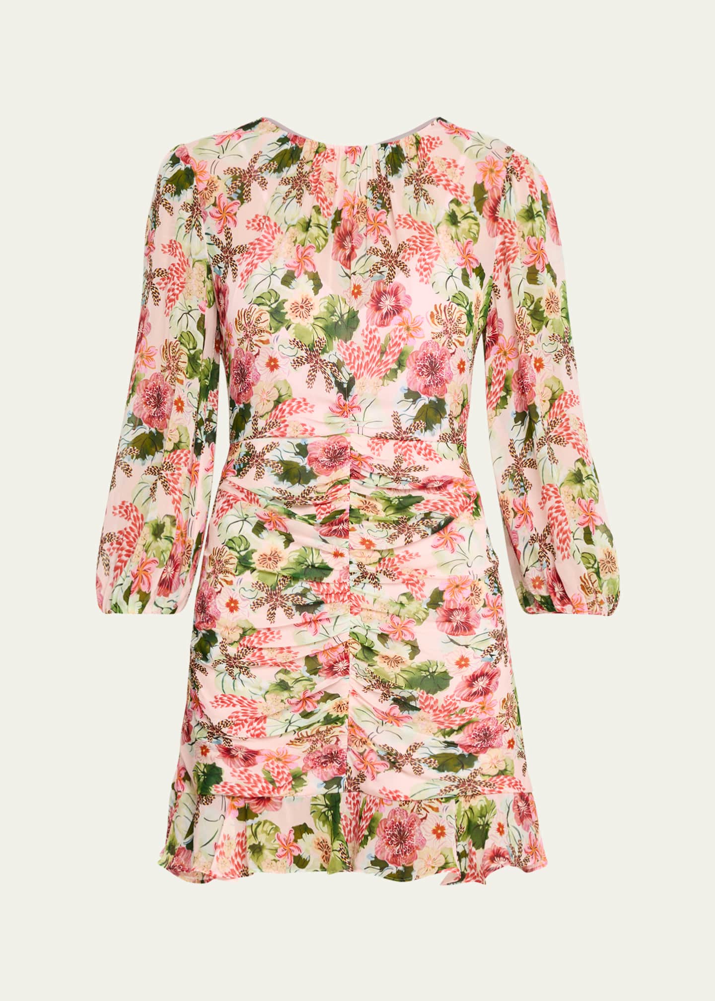 astrid floral mini dress Astrid Floral Beaded Strapless Mini Dress