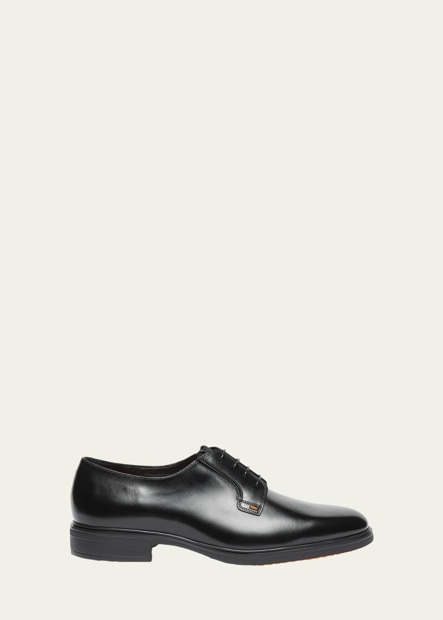 Santoni Men's Easy Collection Leather Rubber-Sole Derby Shoes