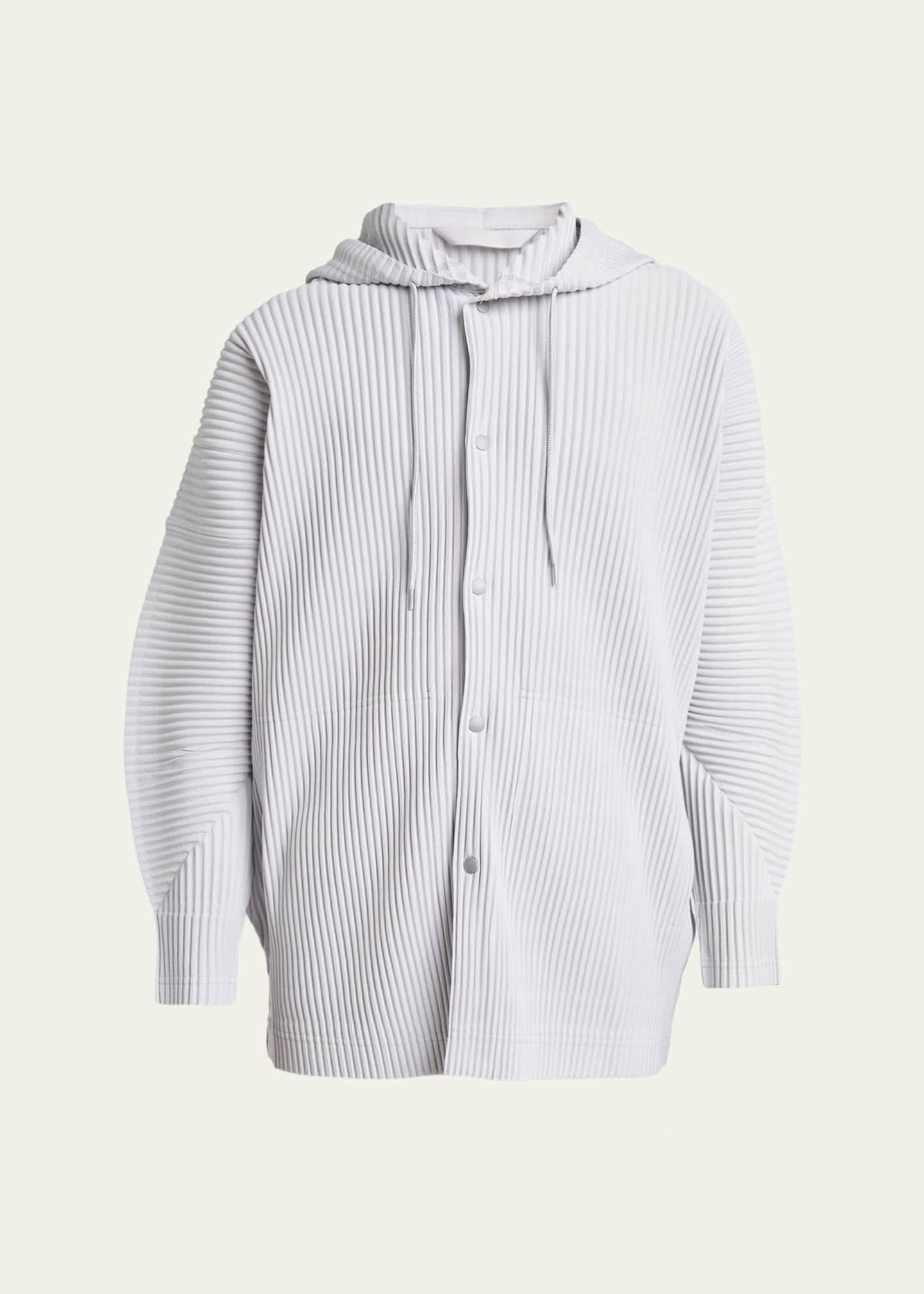 HOMME PLISSÉ ISSEY MIYAKE 25AW フード付きパーカー Homme Plisse Issey Miyake Men's Monthly Colors Pleated Snap-Front
