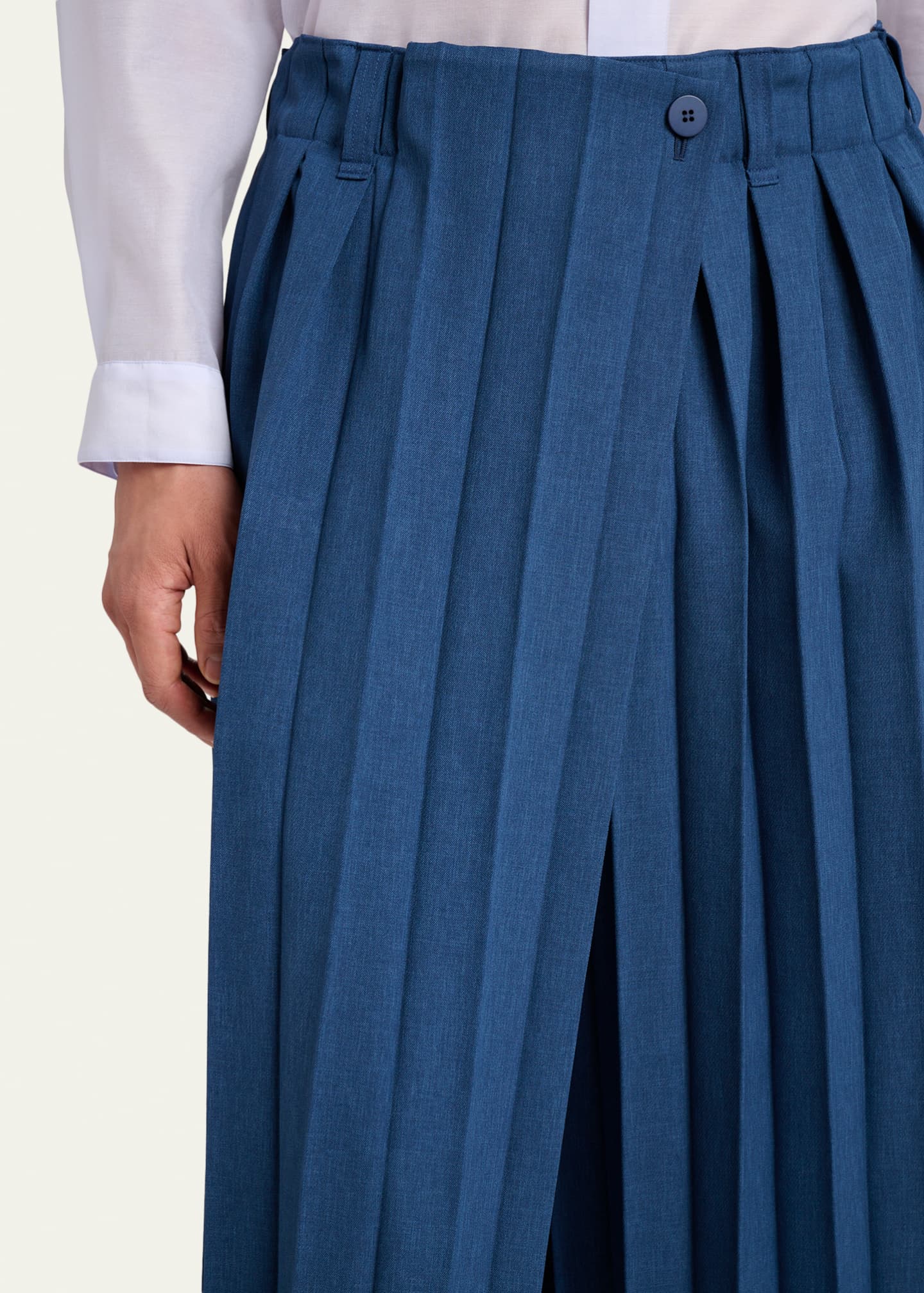 Homme Plisse Issey Miyake Men's Edge Ensemble Pleated Trousers