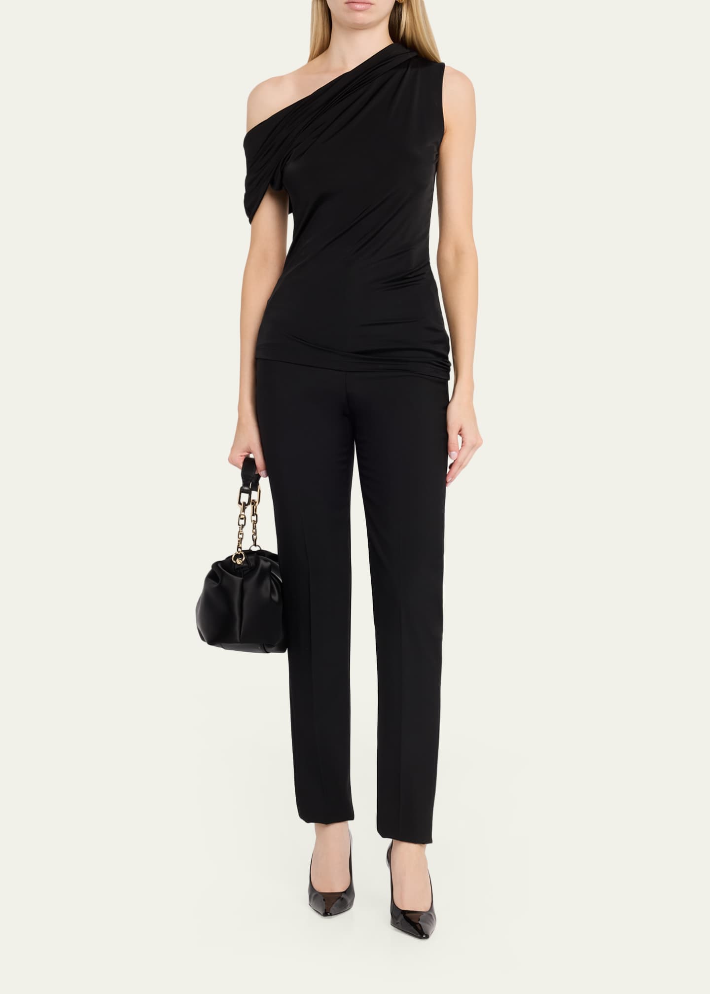 Christian Louboutin Eva Ruched Neoprene Shoulder Bag - Bergdorf Goodman