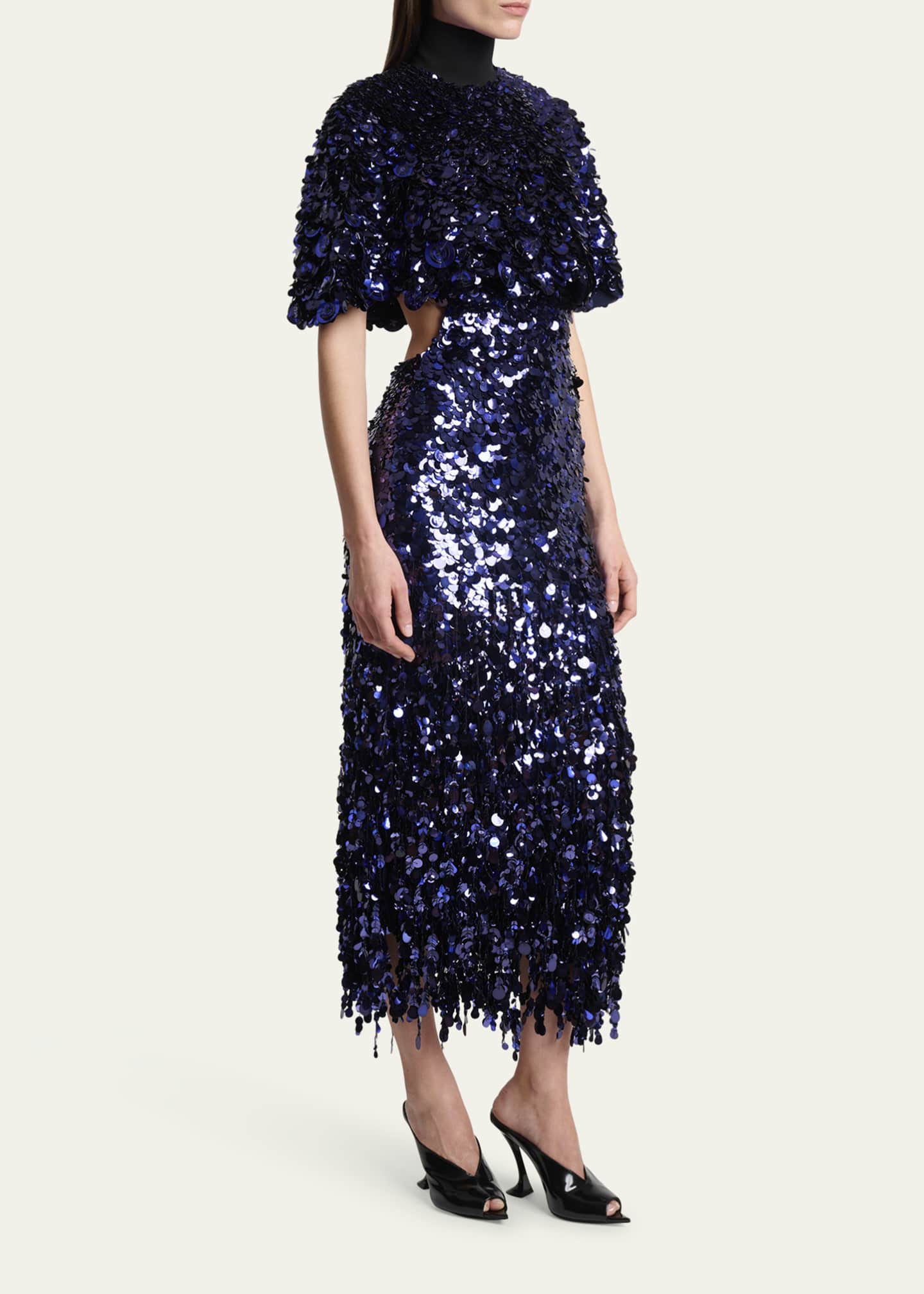 Lanvin 100mm Leather Pointed-Toe Mules - Bergdorf Goodman