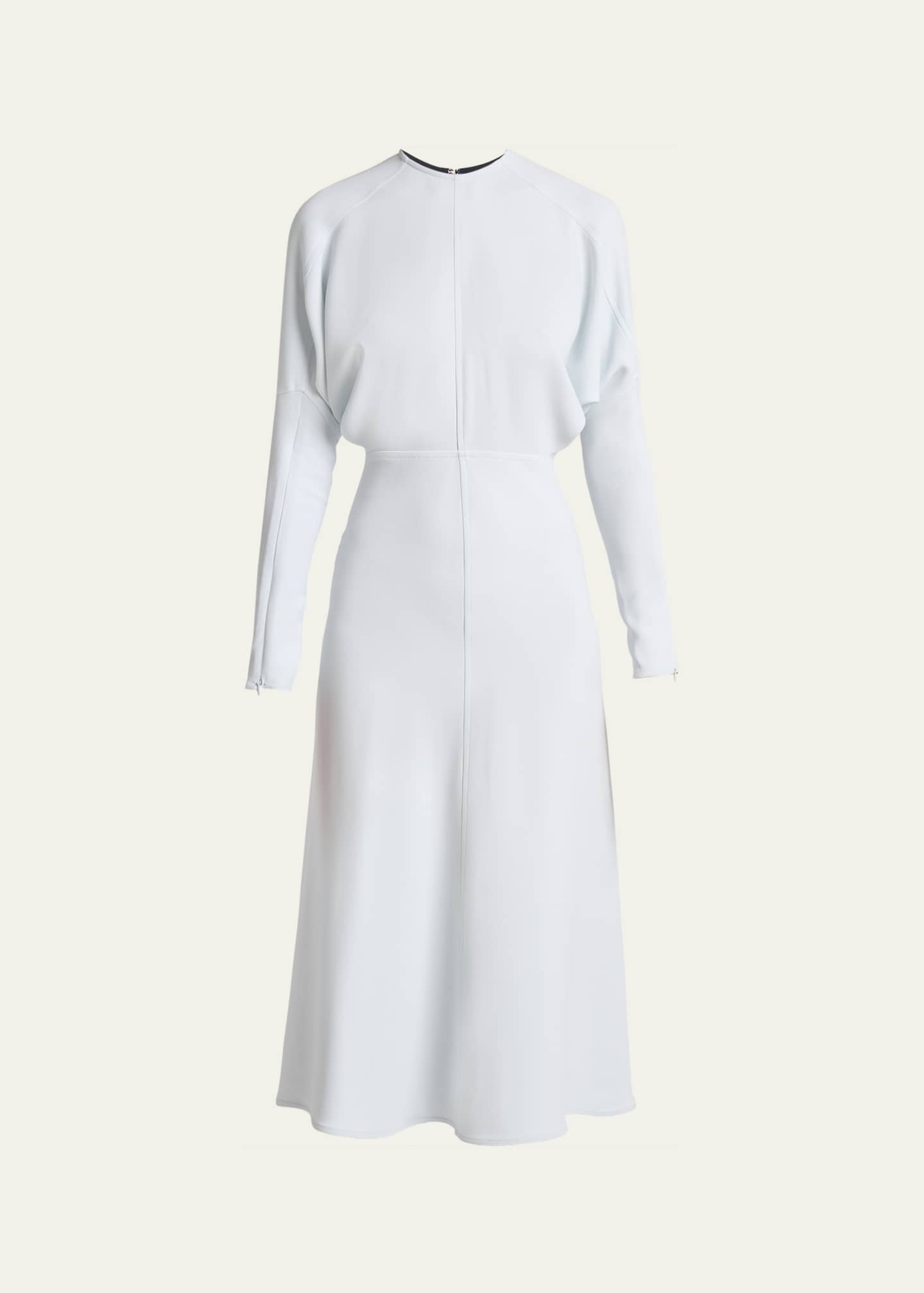 Victoria Beckham Dolman Midi Dress In Greenfinch - 8 - Womens