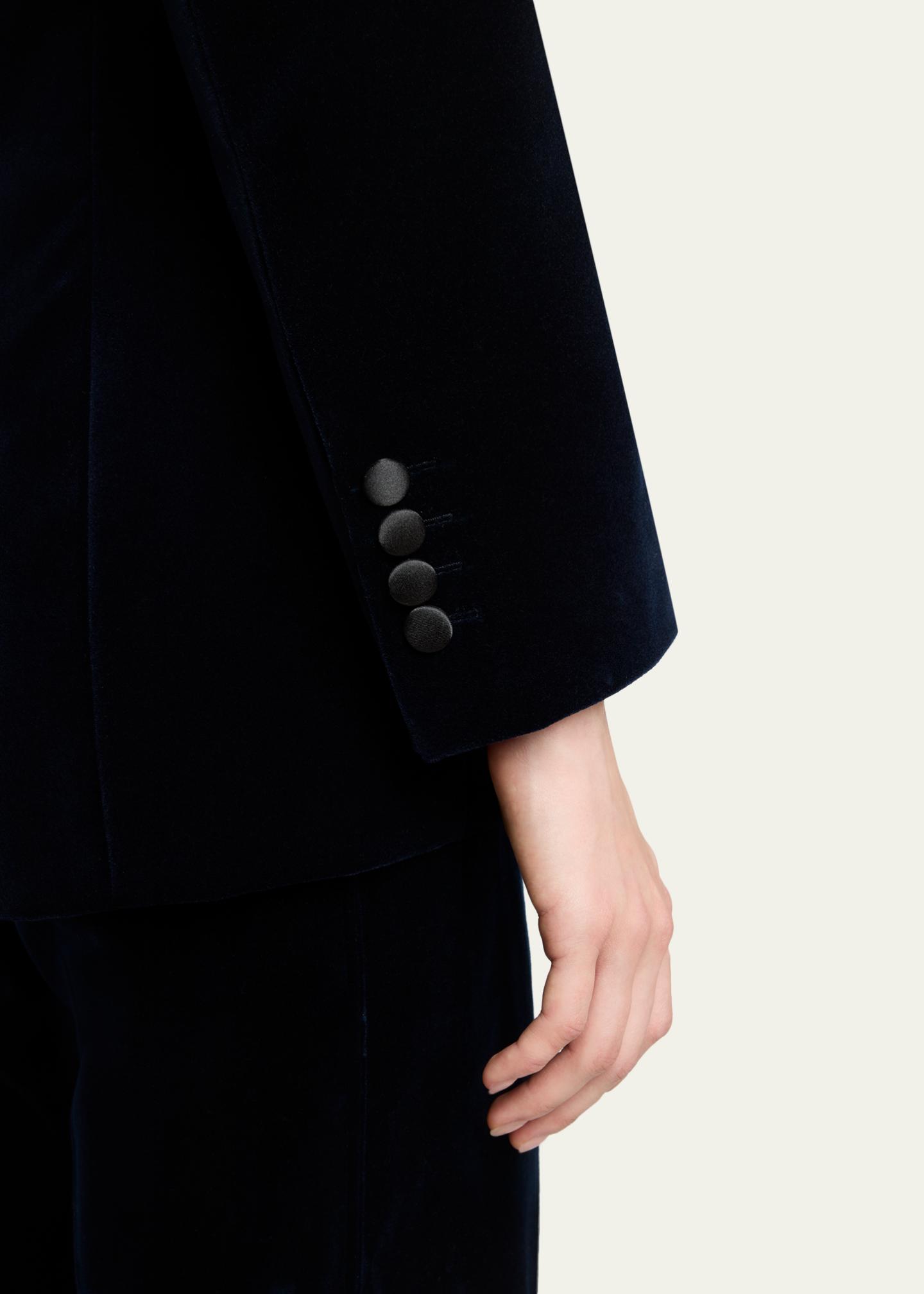 Victoria Beckham Single-Breasted Velvet Tuxedo Jacket - Bergdorf 