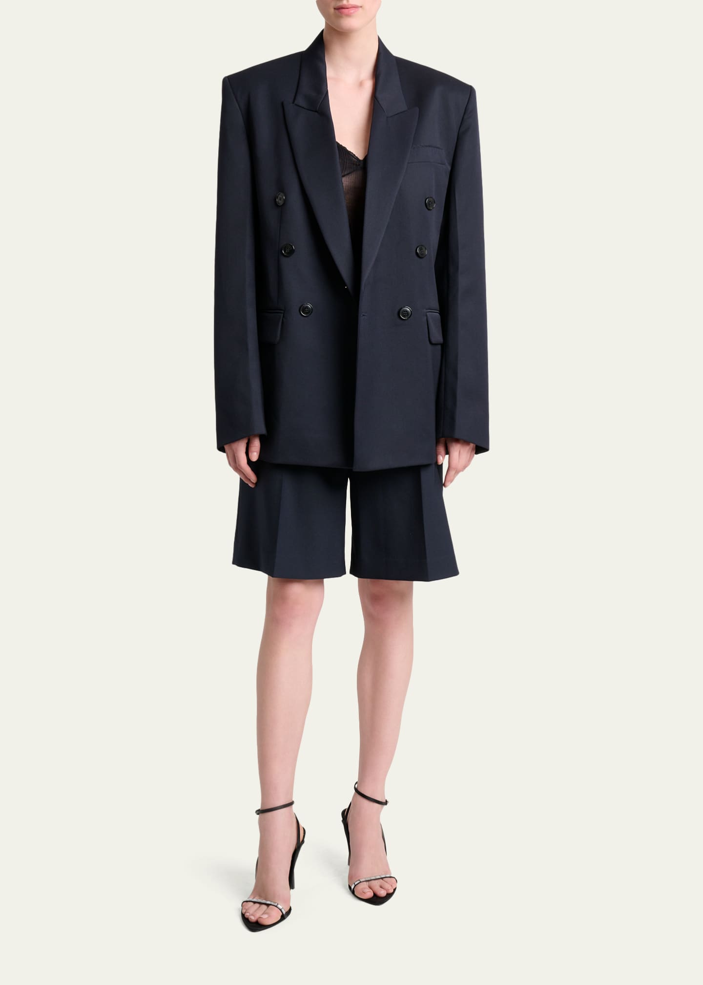Victoria Beckham Double-Breasted Relaxed Blazer Jacket - Bergdorf