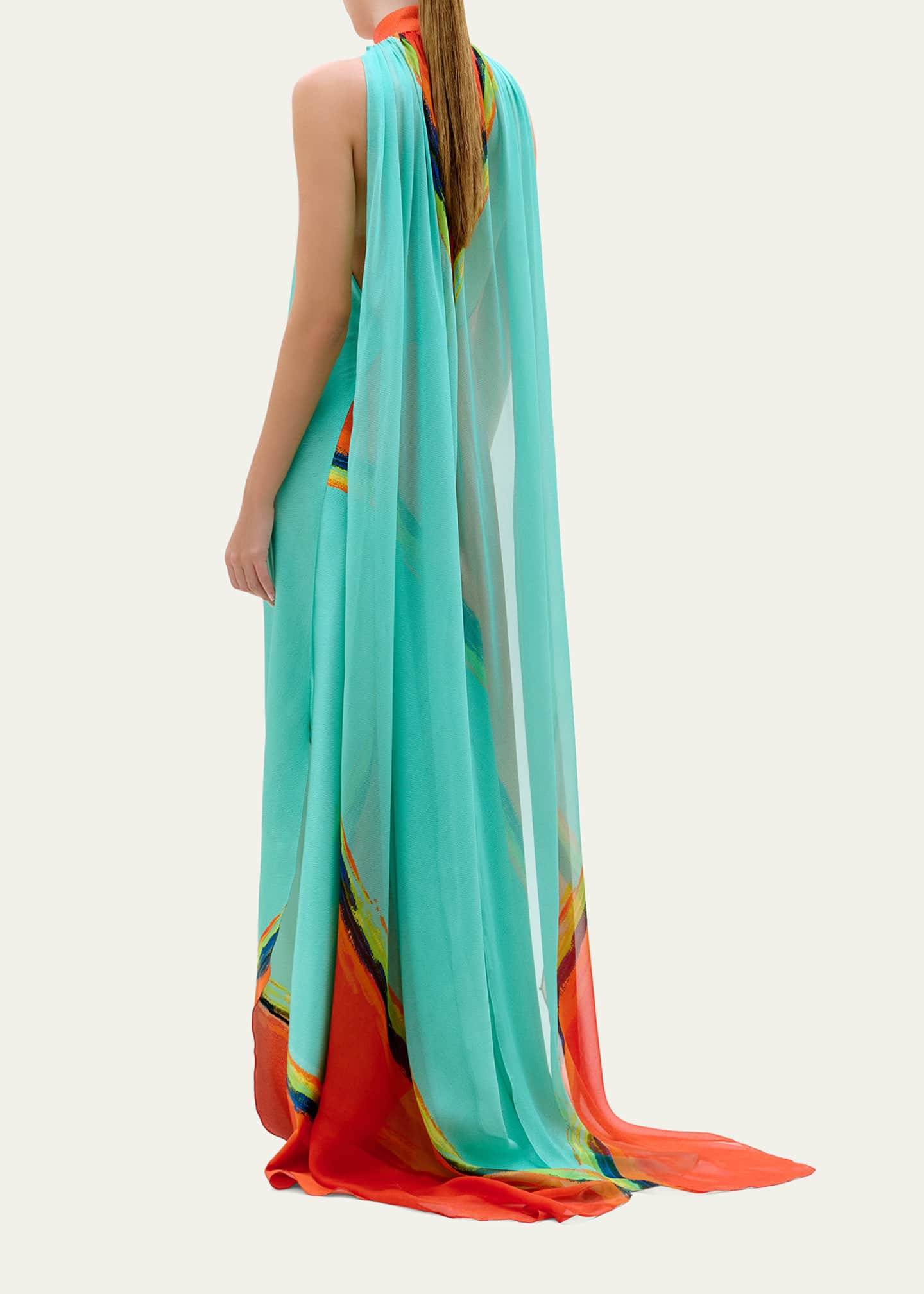 silvia tcherassi halter dress Silvia Tcherassi Dixon Twisted Satin Plunging Halter Maxi Dress