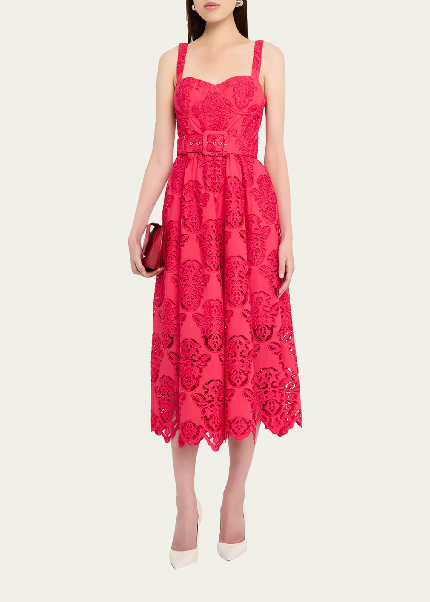 cara cara calypso sweetheart bustier floral linen midi dress Cara Cara Calypso Bustier floral-print Midi Dress | Blue