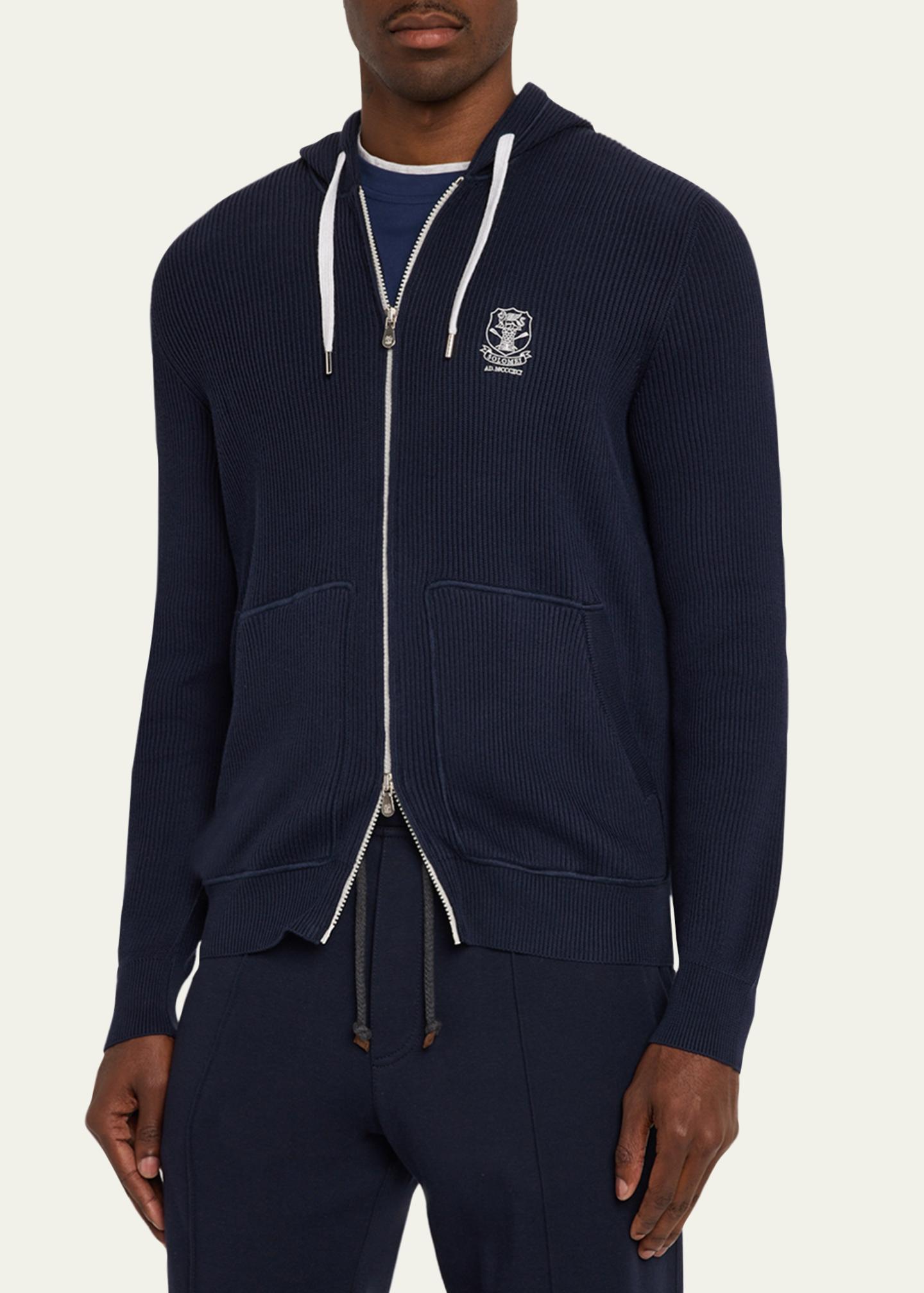 y*b様 BRUNELLO CUCINELLI フード付きベスト Brunello Cucinelli Men's Logo Cotton Hoodie - Bergdorf Goodman