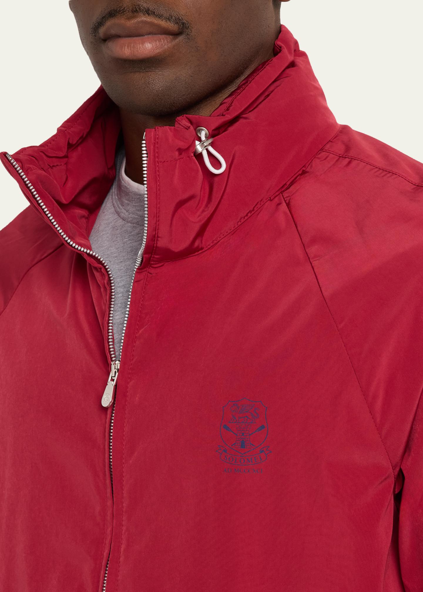 BRUNELLO CUCINELLI ナイロンジャケット フード付き Brunello Cucinelli Men's Water-Resistant Full-Zip Jacket