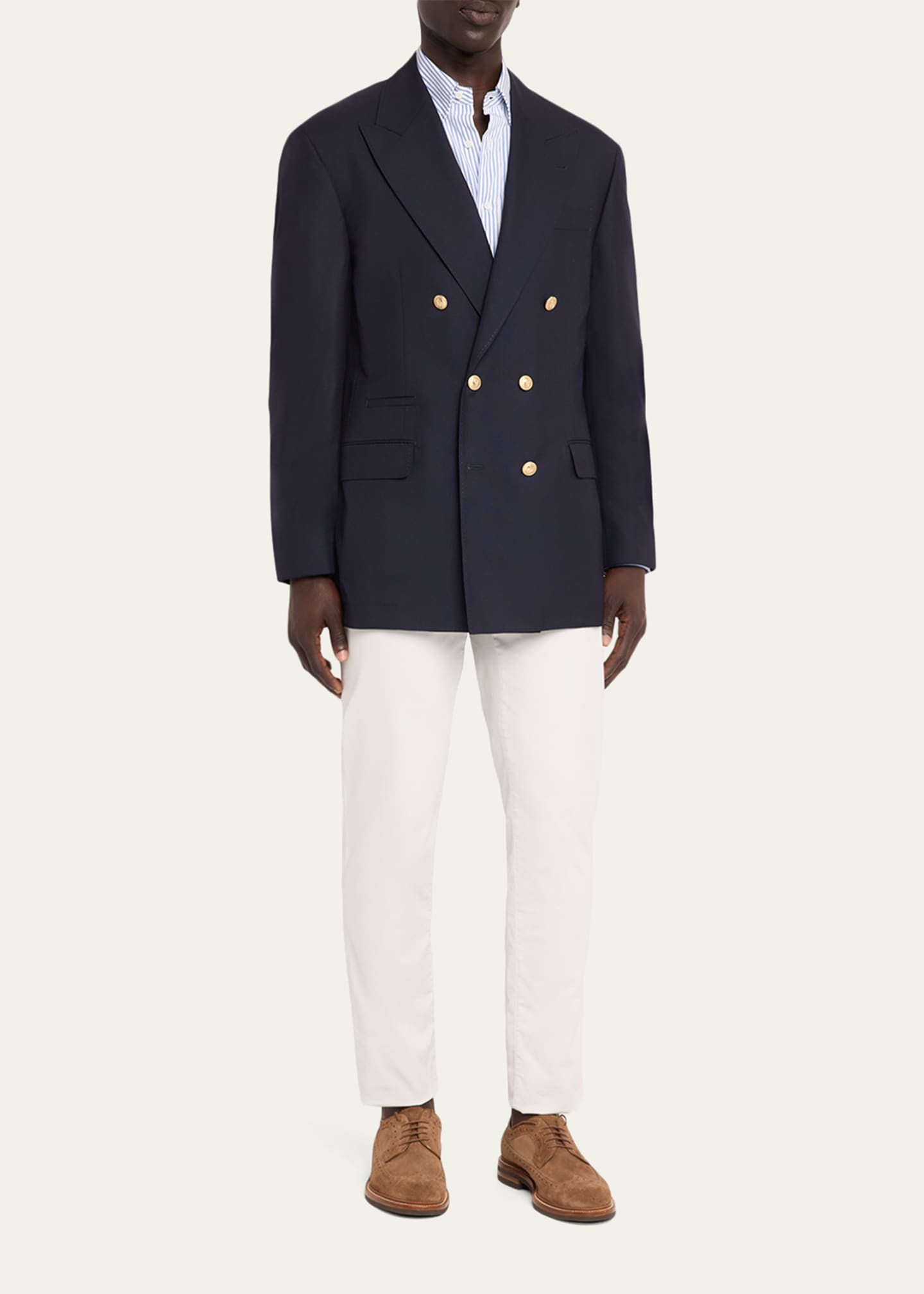 Brunello Cucinelli Men's Virgin Wool Double-Breasted Jacket