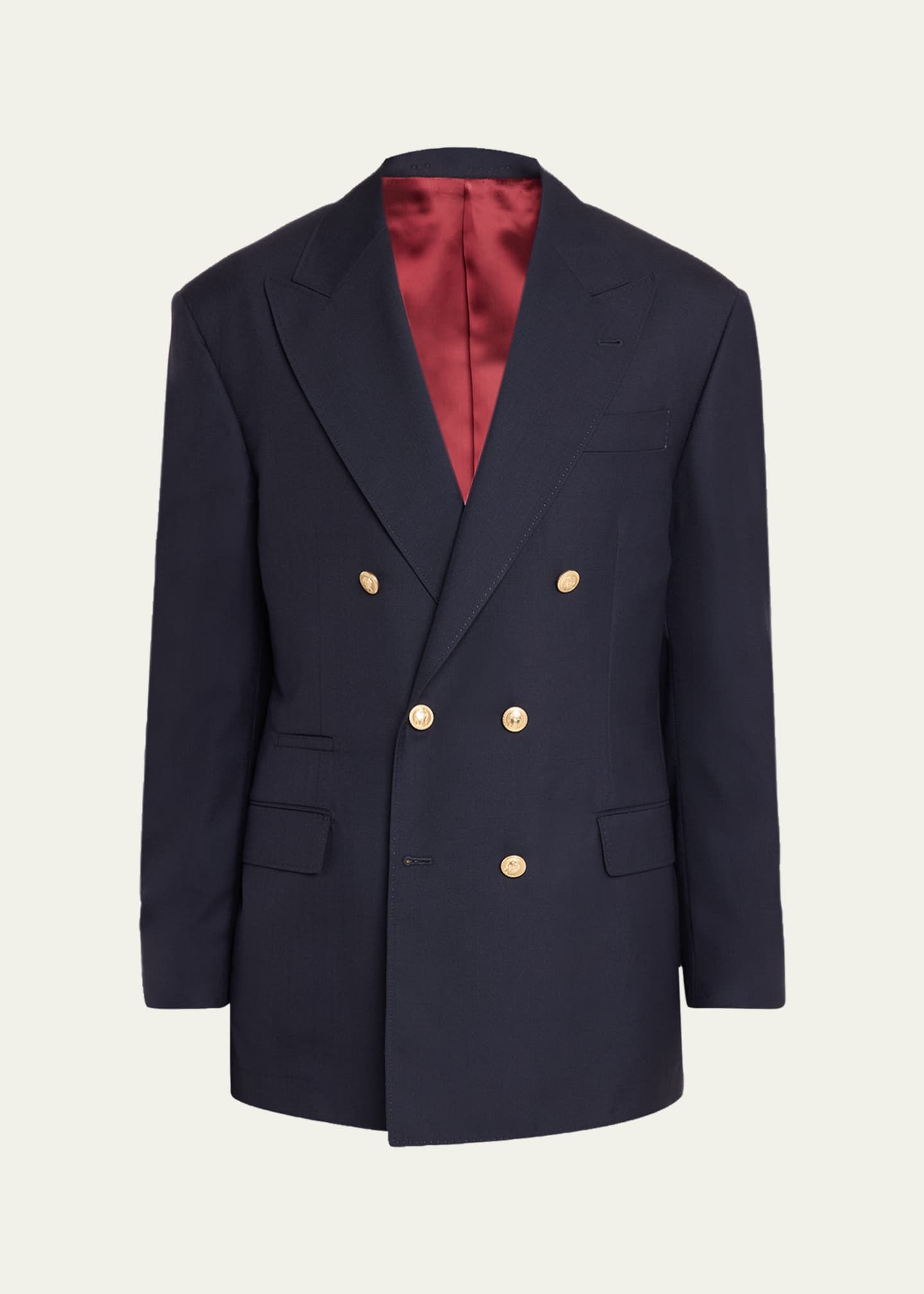 Brunello Cucinelli Men's Virgin Wool Double-Breasted Jacket