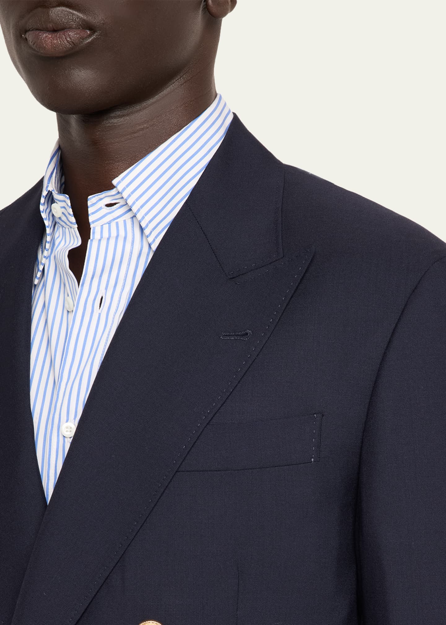 Brunello Cucinelli Men's Virgin Wool Double-Breasted Jacket