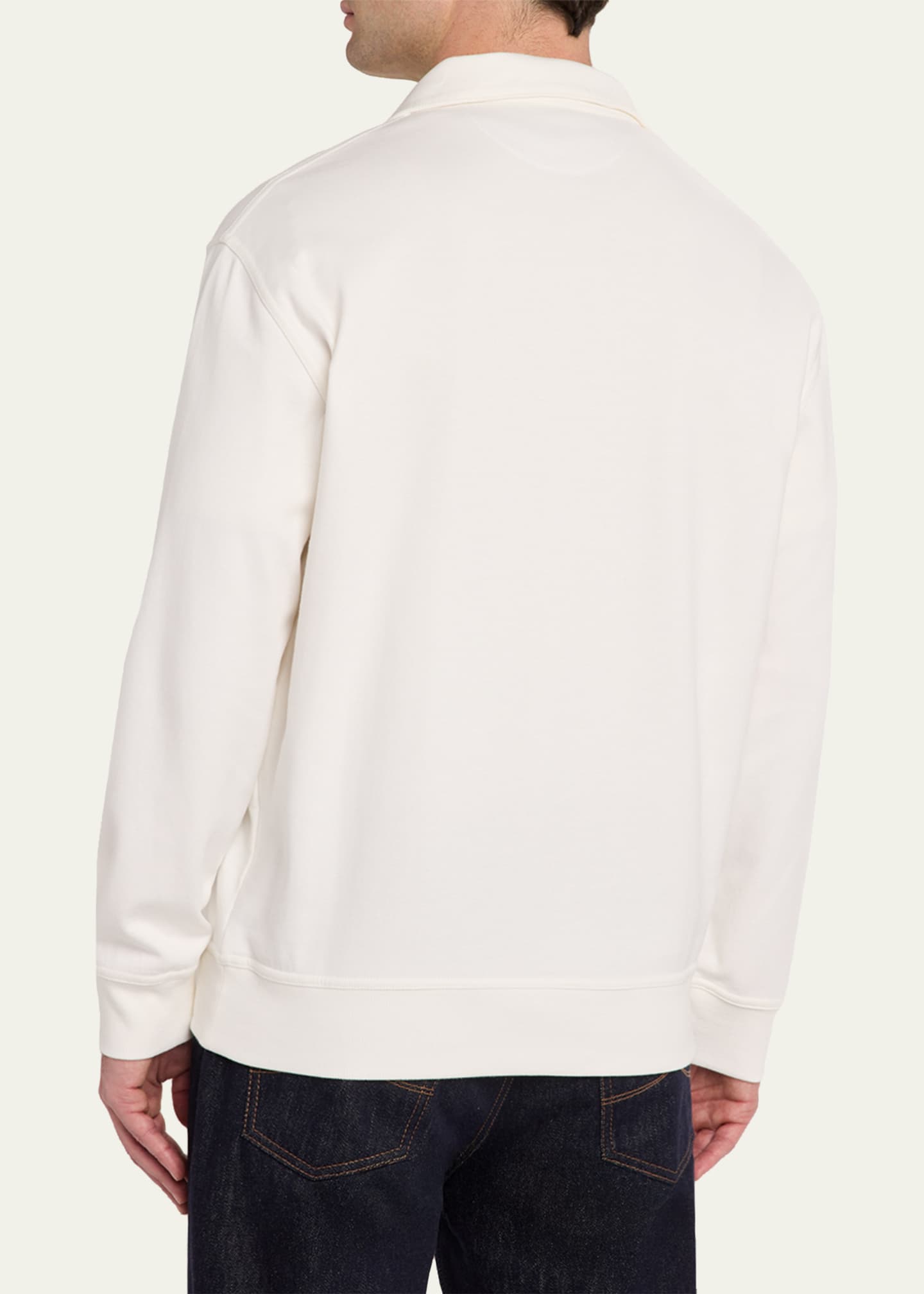 Brunello Cucinelli Men's Cotton-Blend Quarter-Zip Sweatshirt
