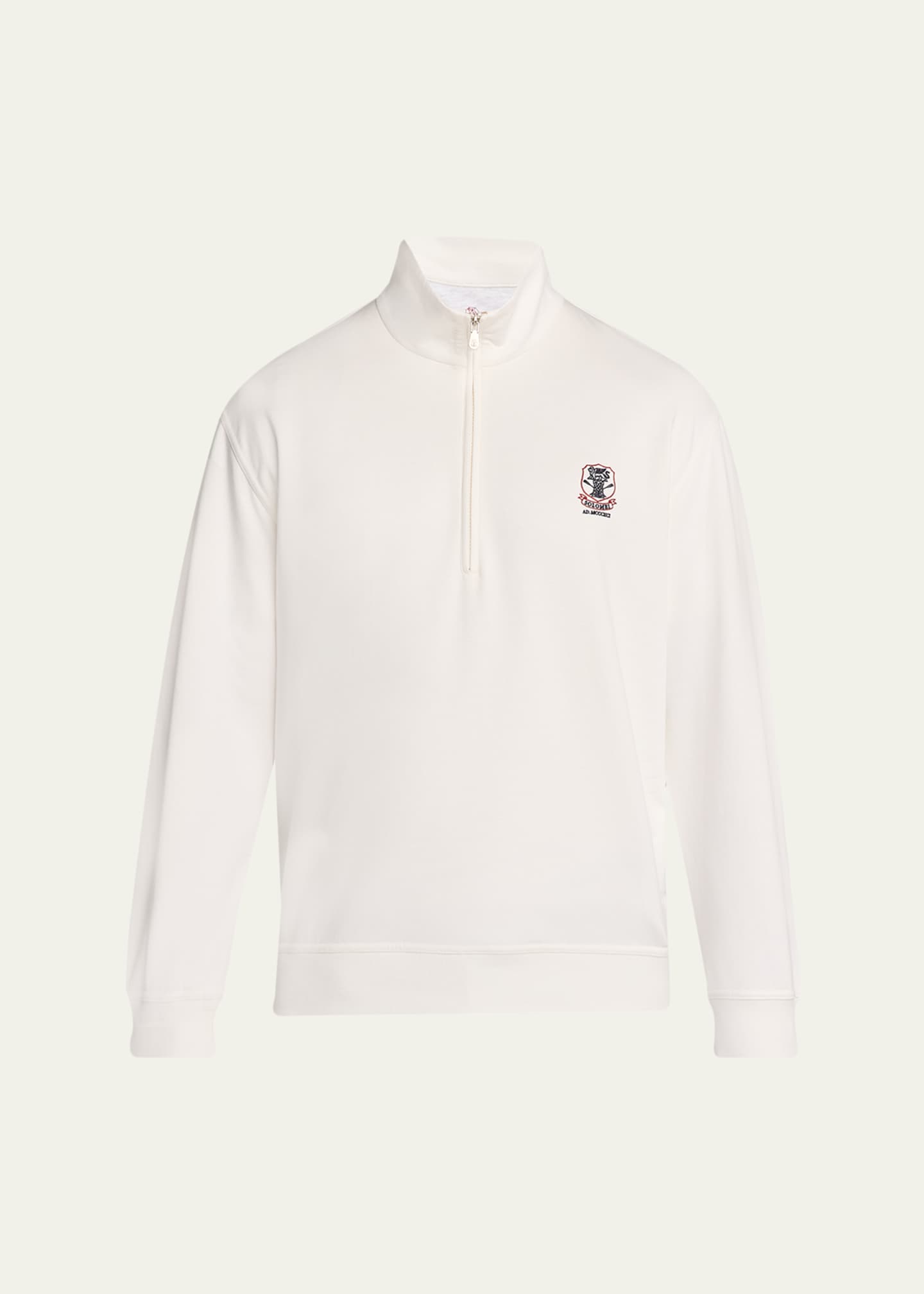 Brunello Cucinelli Men's Cotton-Blend Quarter-Zip Sweatshirt
