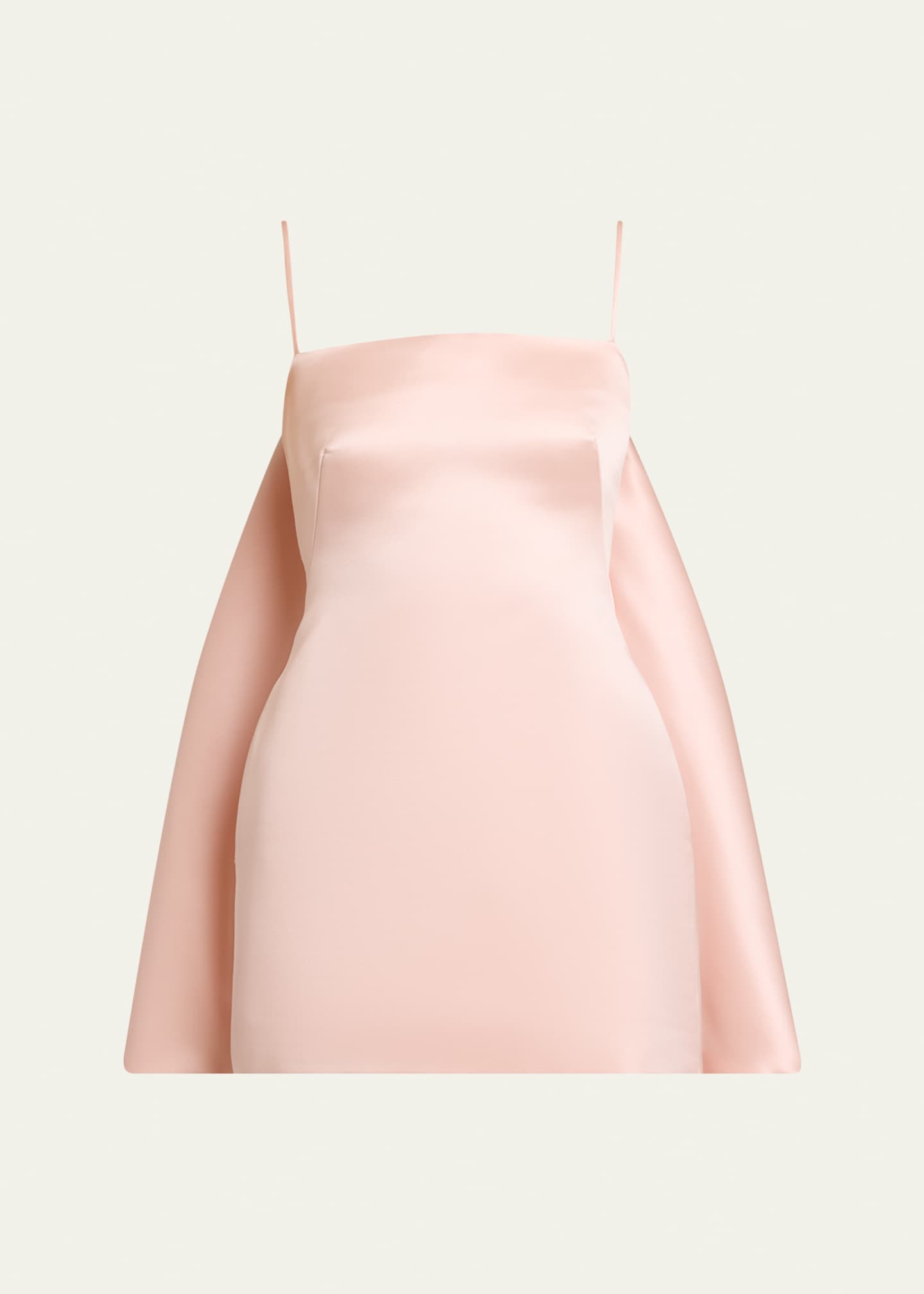 pink givenchy dress Givenchy - Sliced Mini Dress In Satin With Cape - Silk - Women