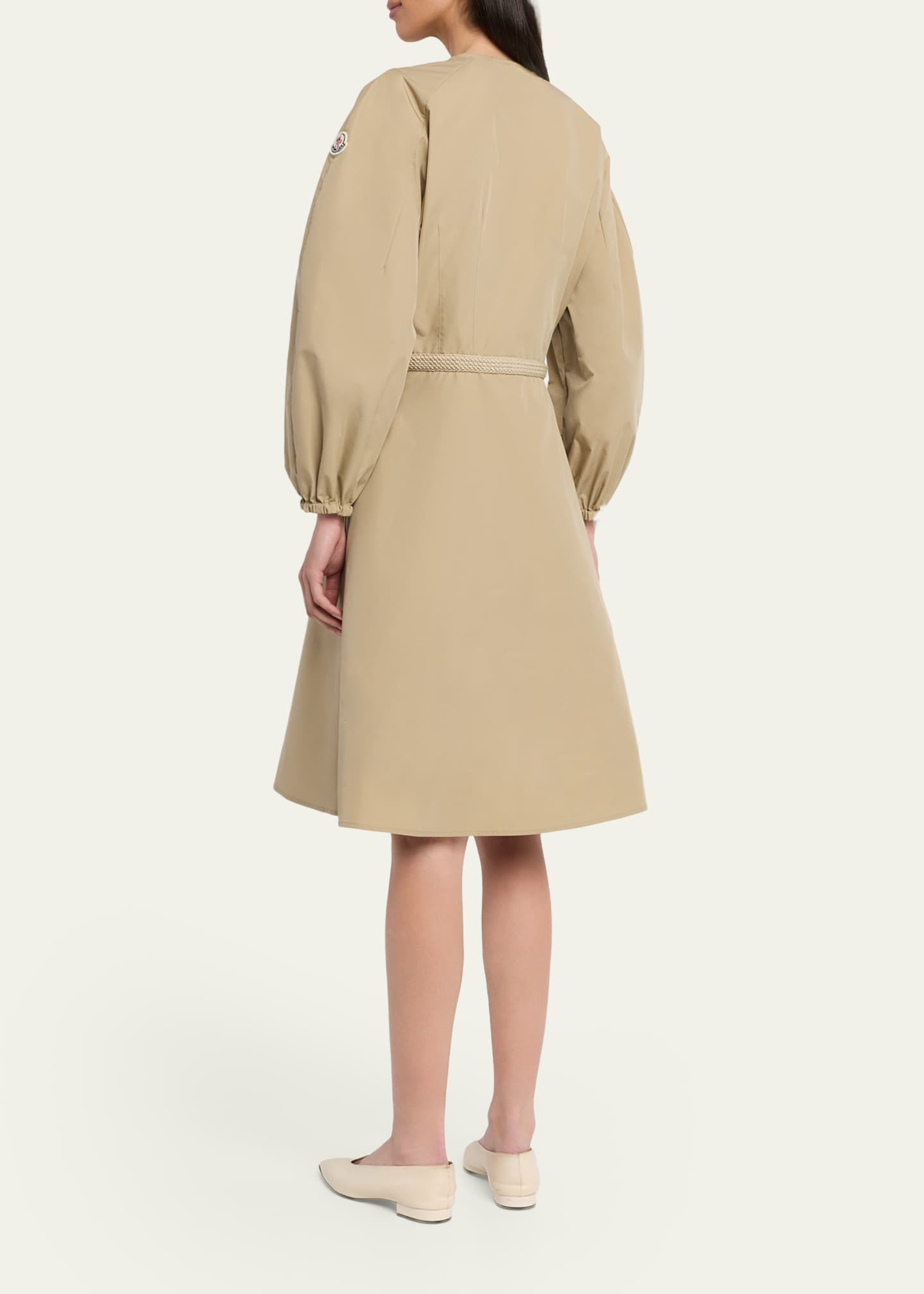 strapless open back dress Morgan Pleated Coat Dress
