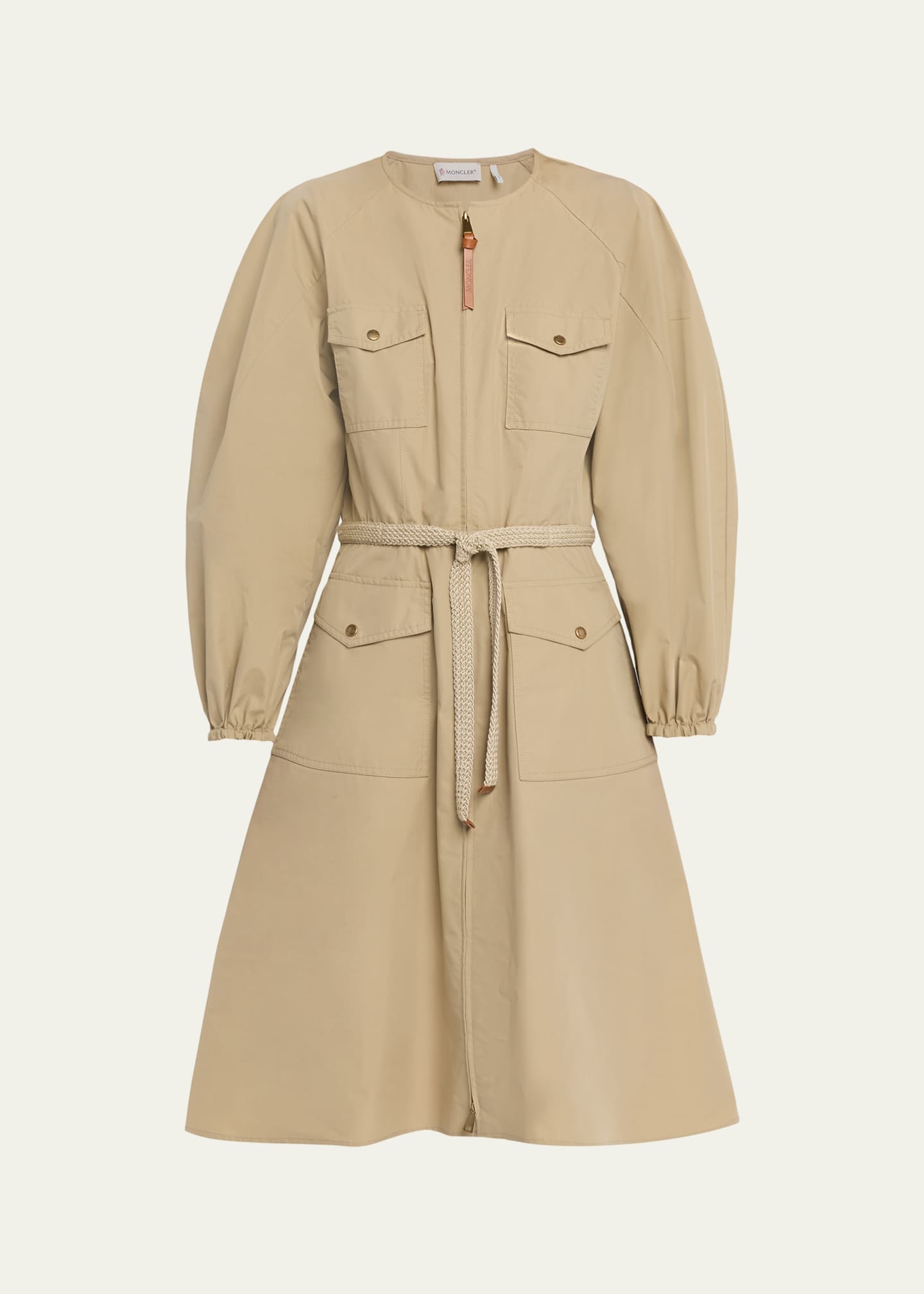 MONCLER モンクレール　アビトコルトワンピース　M Moncler Pleated Poplin Dress - Bergdorf Goodman