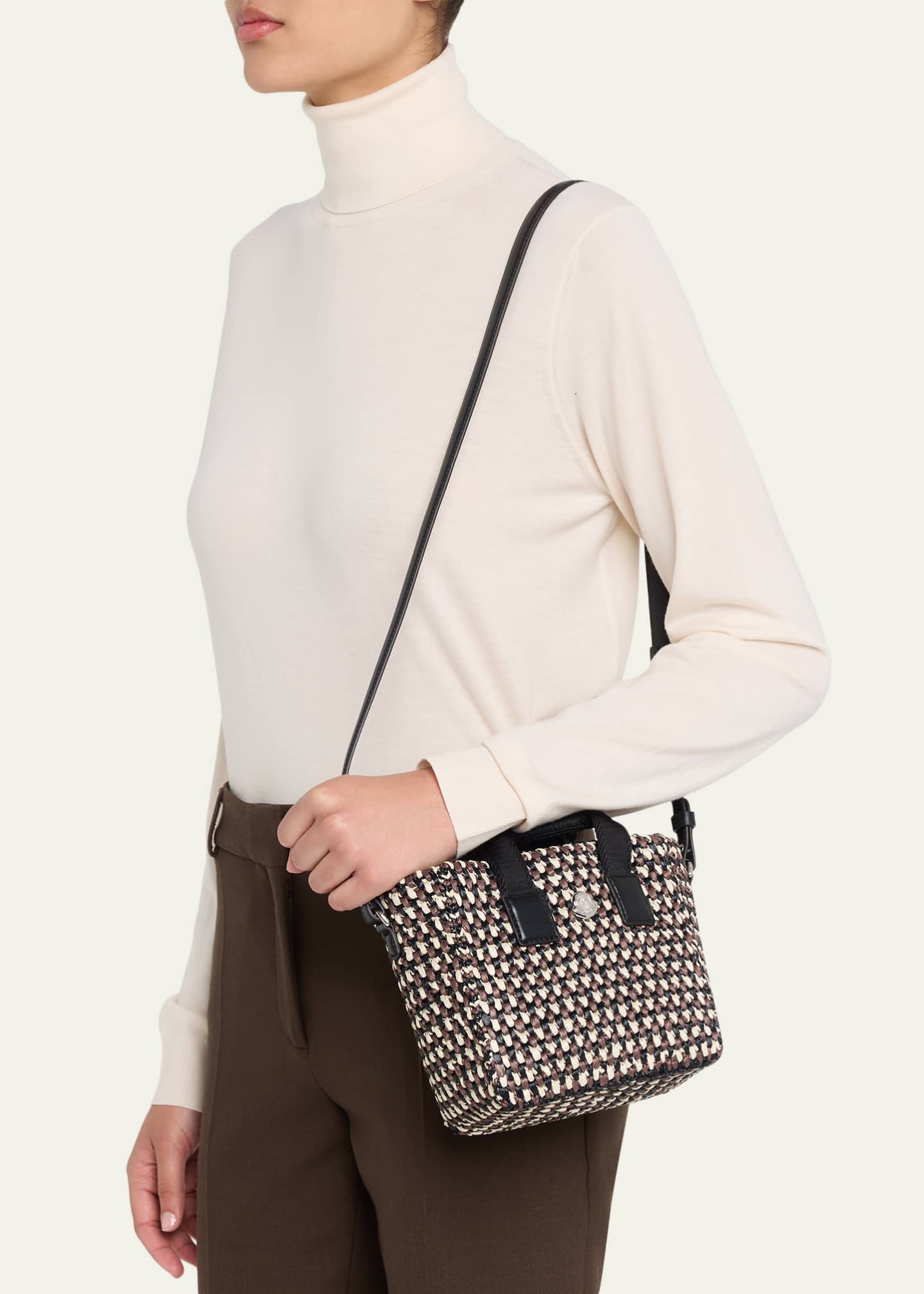 Moncler Caradoc Micro Raffia Crochet Tote Bag - Bergdorf Goodman