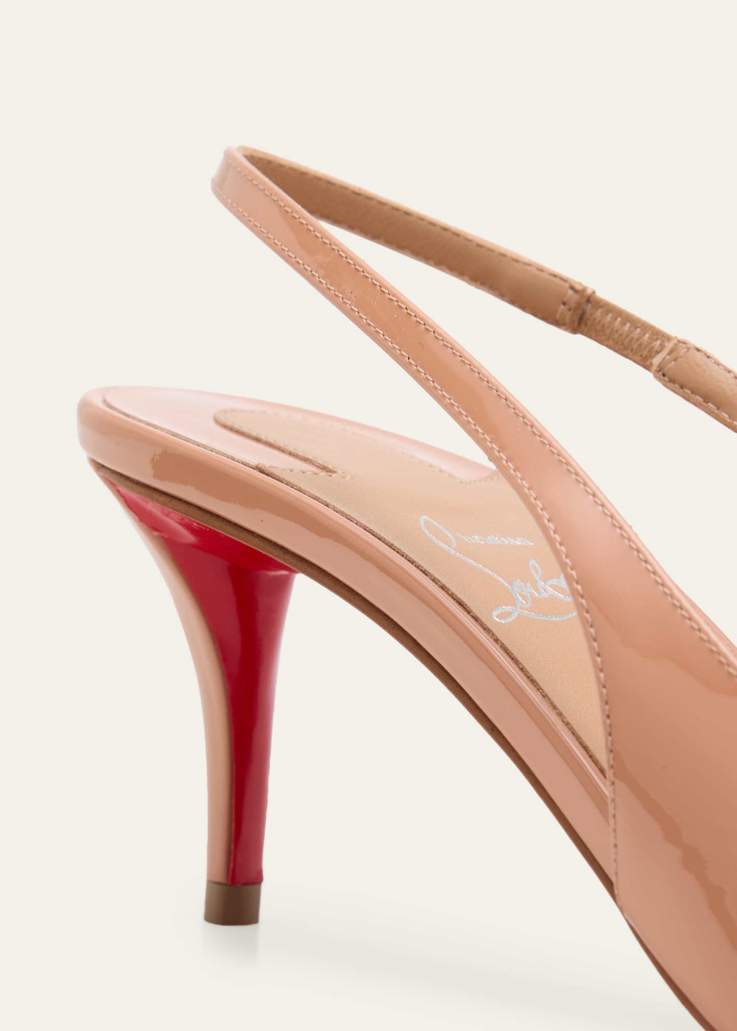 Christian Louboutin 60mm Sofia Z Patent Leather Slingback Pumps