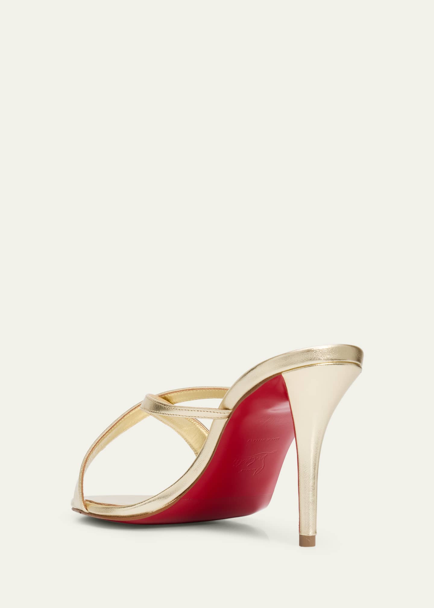 Christian Louboutin 80mm Mulazee Metallic Leather Sandals