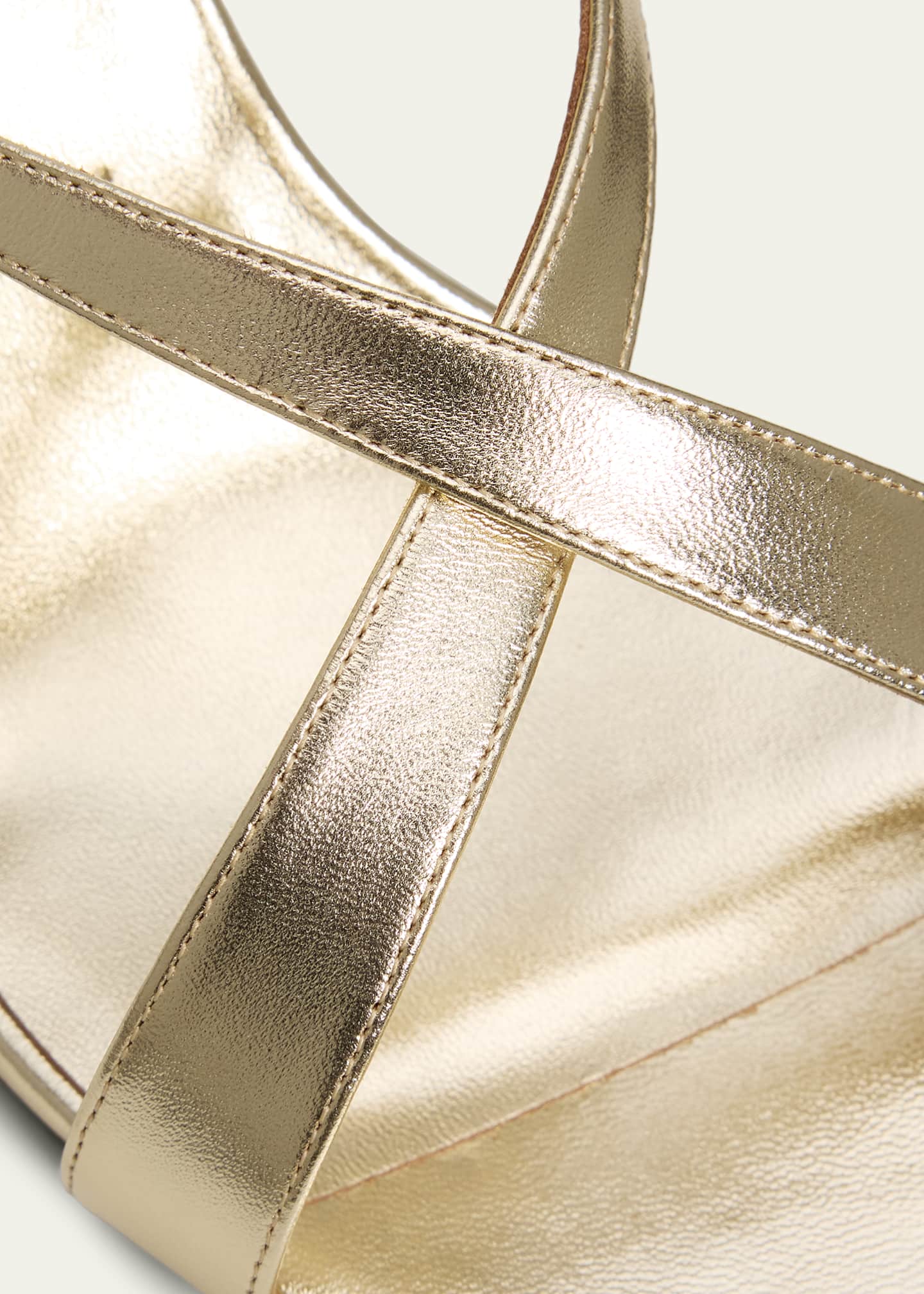 Christian Louboutin 80mm Mulazee Metallic Leather Sandals