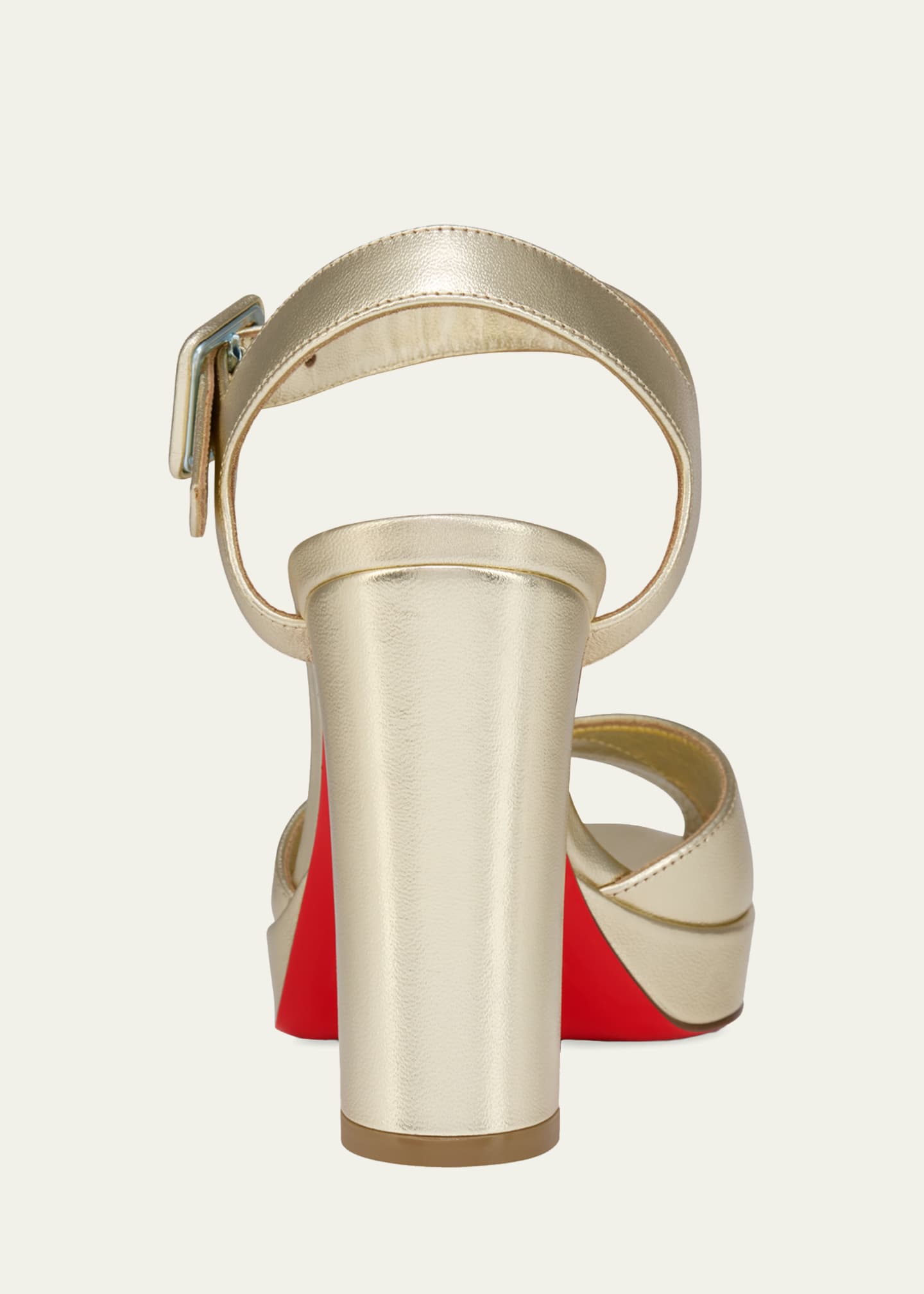 Christian Louboutin 100mm Cora Metallic Nappa Leather Platform