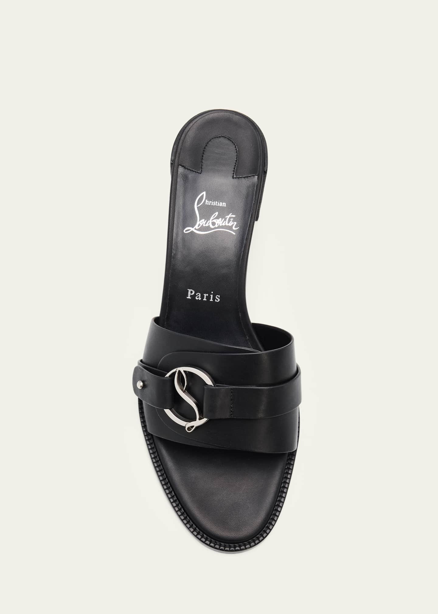 Christian Louboutin マドモニカ ウェッジソール （37） Christian Louboutin 55mm Her in Roma Leather Mules - Bergdorf Goodman
