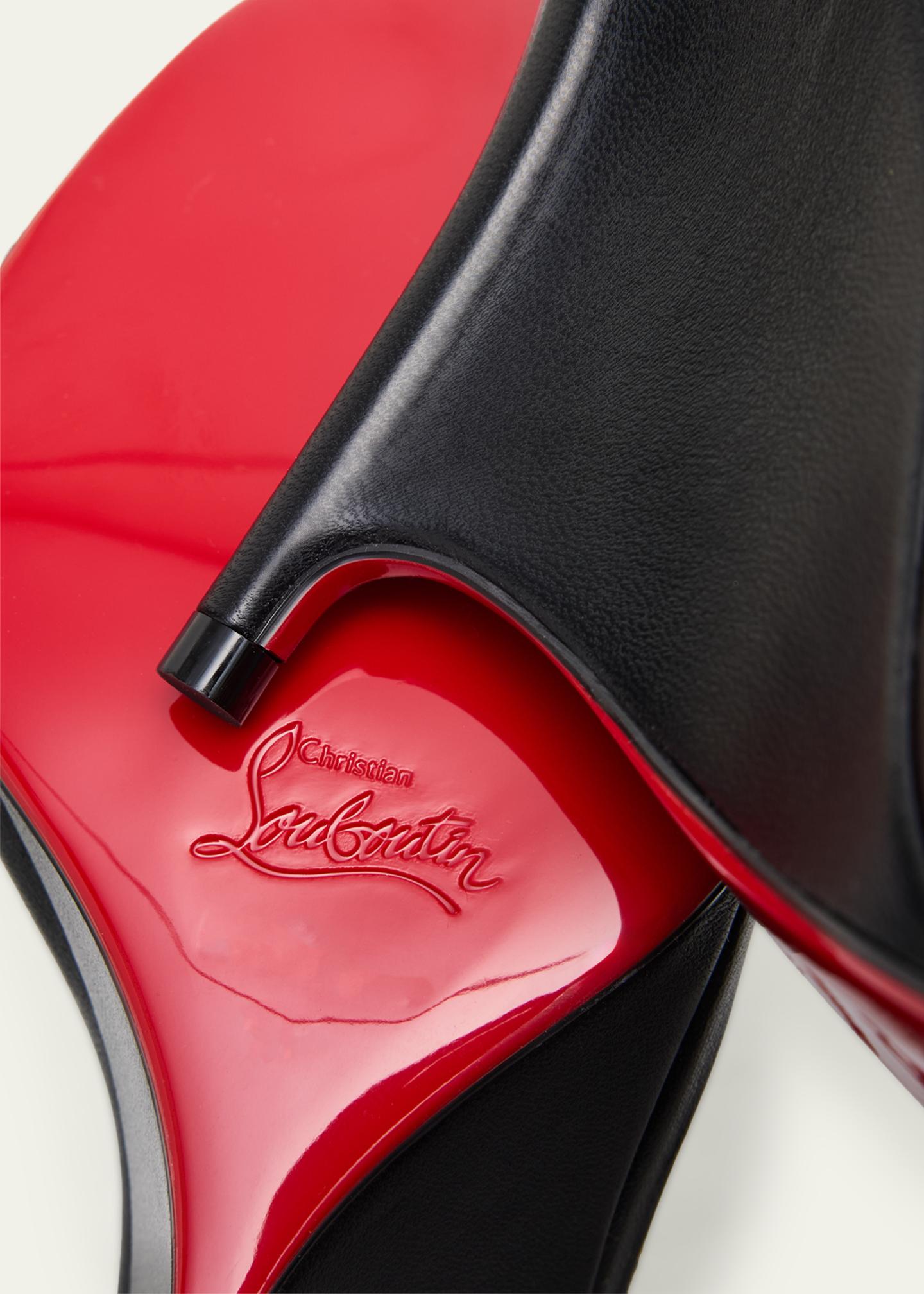 Christian Louboutin 100mm Solo Zee Embellished Leather Wedge