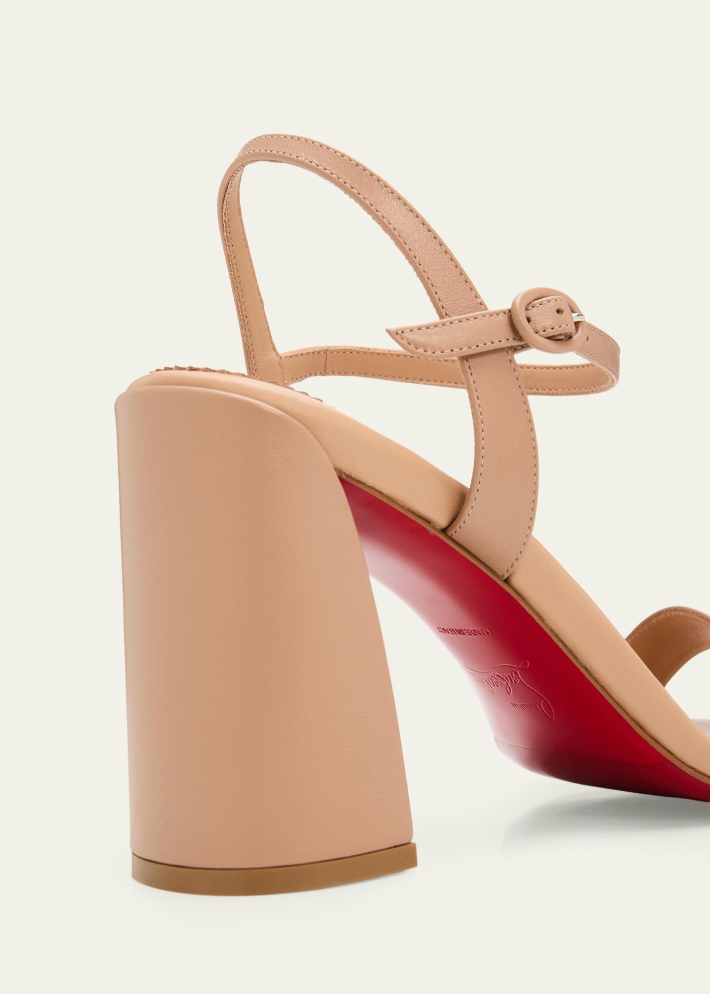 Christian Louboutin 85mm Miss Jane Leather Sandals - Bergdorf Goodman