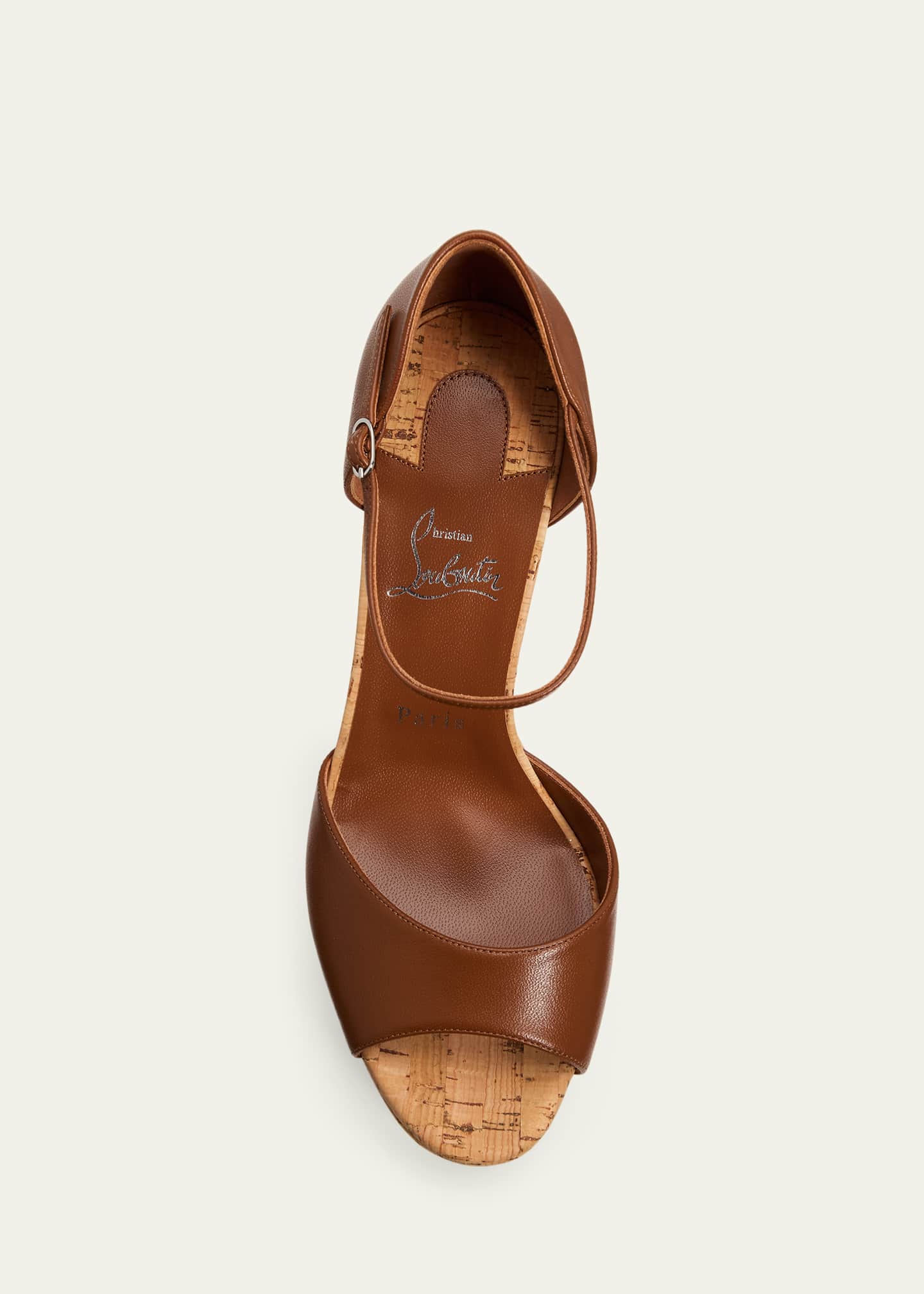 Christian Louboutin 130mm Sandaloo Leather Platform Sandals